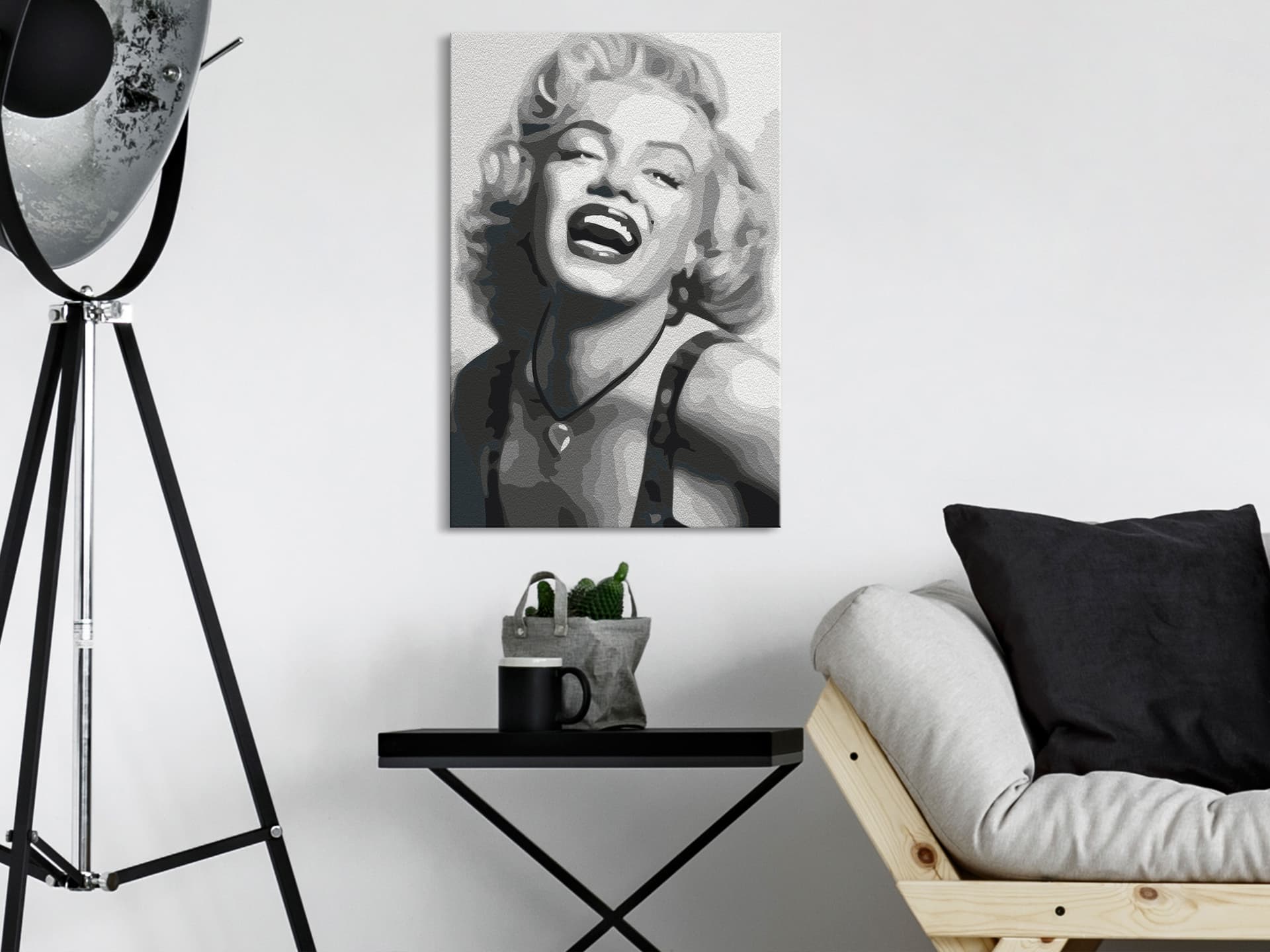 

Obraz do samodzielnego malowania - Roześmiana Marylin (rozmiar 40x60)