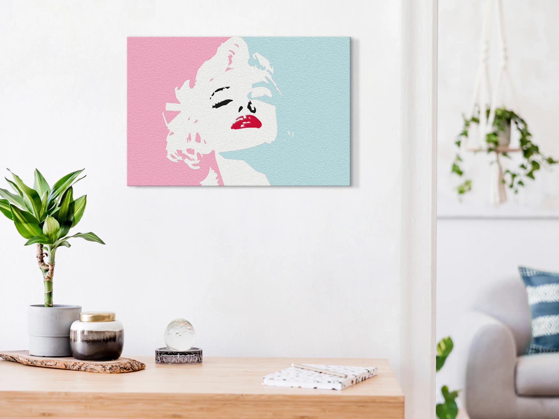 

Obraz do samodzielnego malowania - Marylin w różu (rozmiar 60x40)