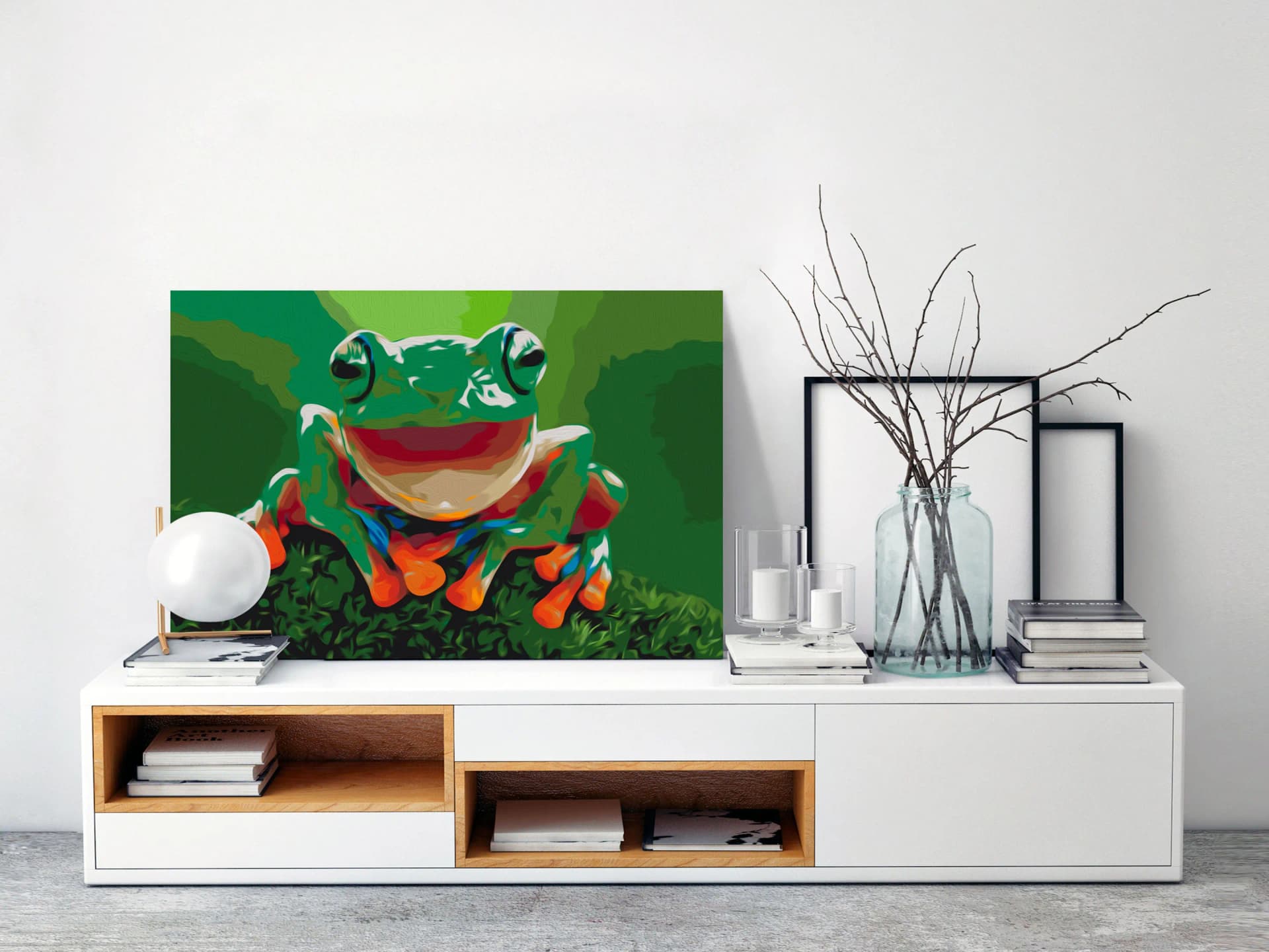 

Obraz do samodzielnego malowania - Roześmiana żaba (rozmiar 60x40)