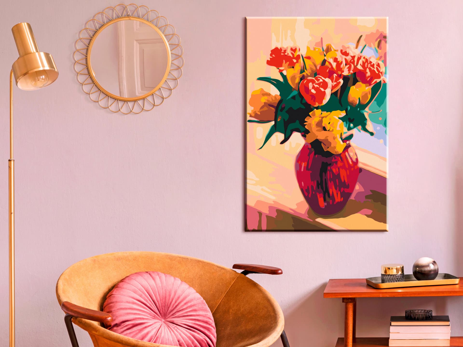 

Obraz do samodzielnego malowania - Tulipany w czerwonej wazie (rozmiar 40x60)