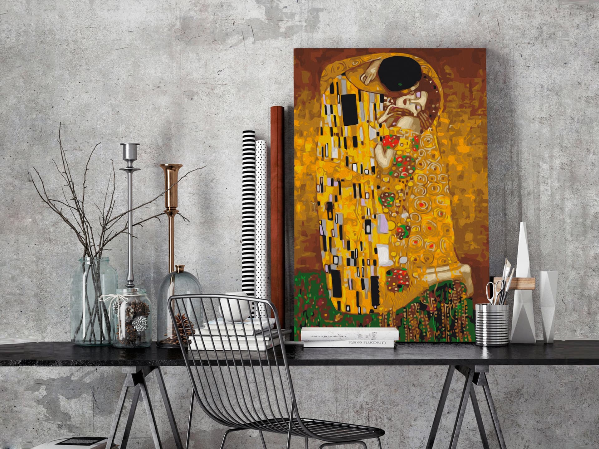 

Obraz do samodzielnego malowania - Klimt: Pocałunek (rozmiar 40x60)