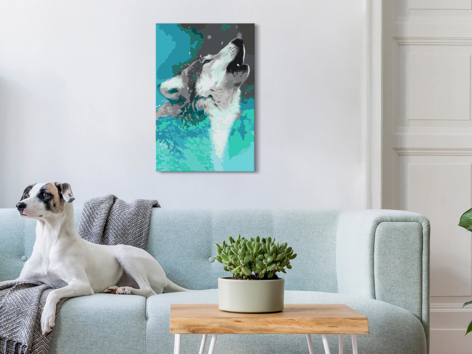 

Obraz do samodzielnego malowania - Wycie wilka (rozmiar 40x60)