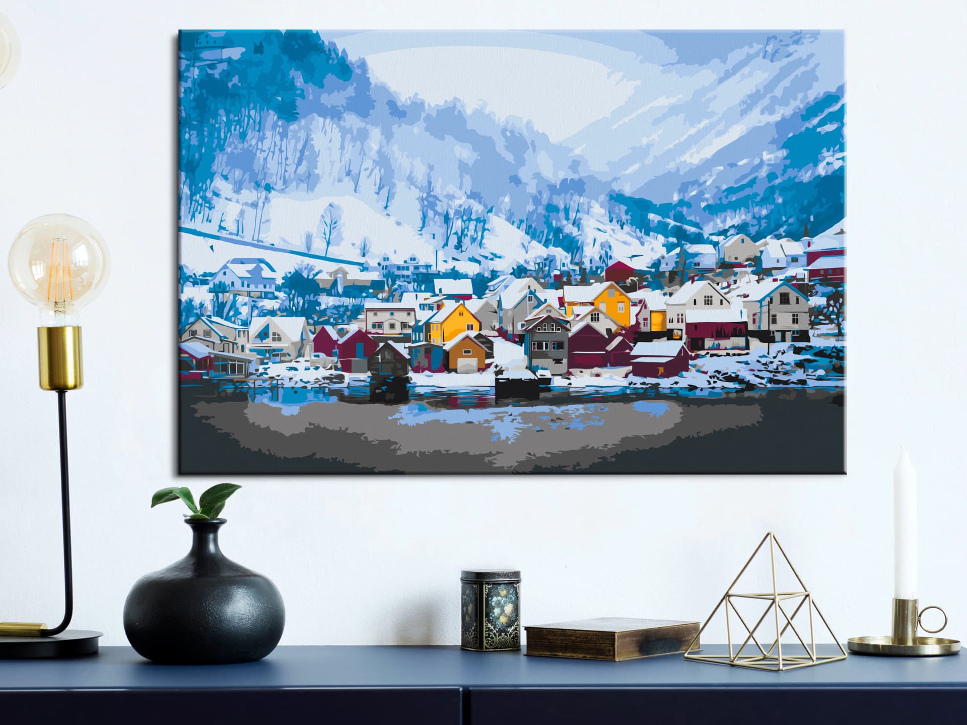 

Obraz do samodzielnego malowania - Norweski klimat (rozmiar 60x40)