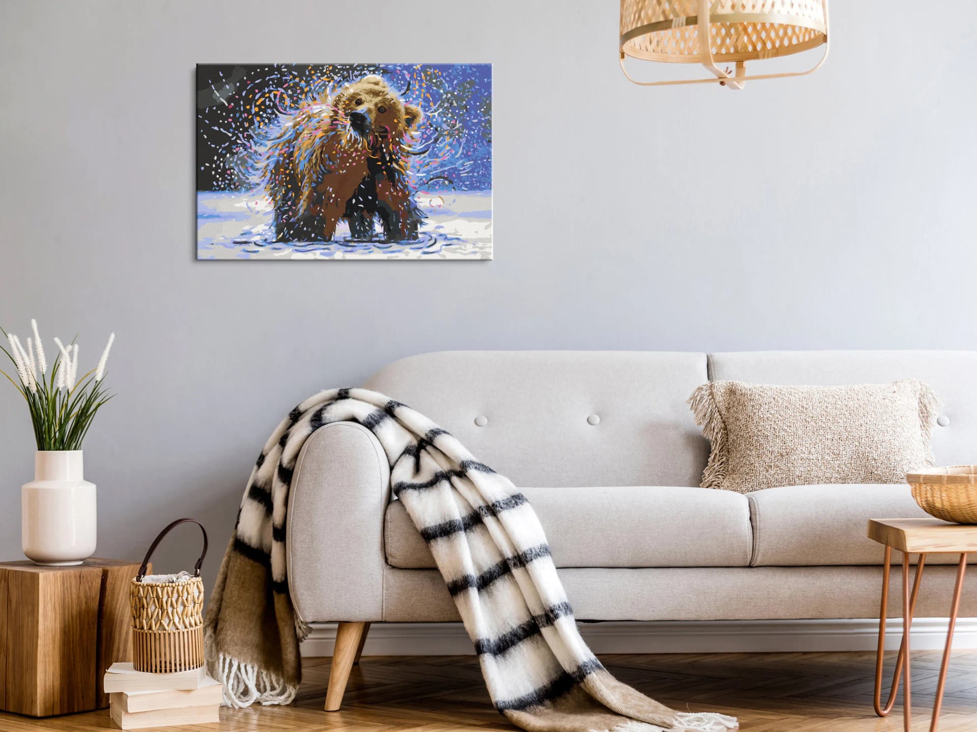 

Obraz do samodzielnego malowania - Mglisty niedźwiedź (rozmiar 60x40)
