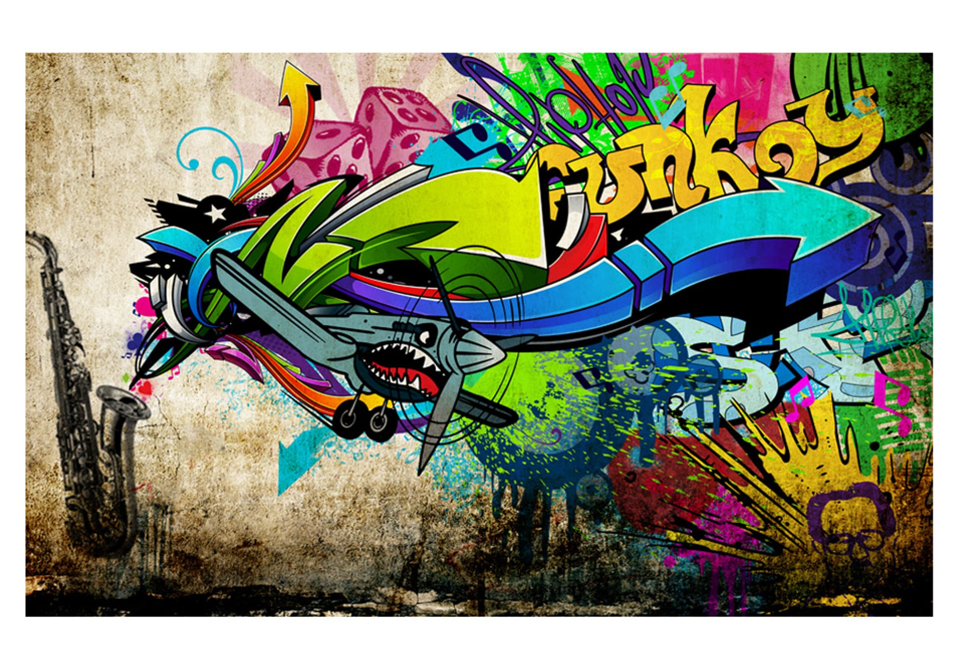 

Fototapeta samoprzylepna - Funky - graffiti (rozmiar 245x175)