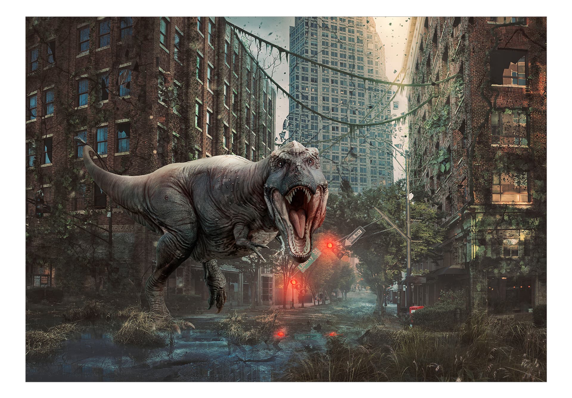 

Fototapeta samoprzylepna - Dinozaur w mieście (rozmiar 147x105)