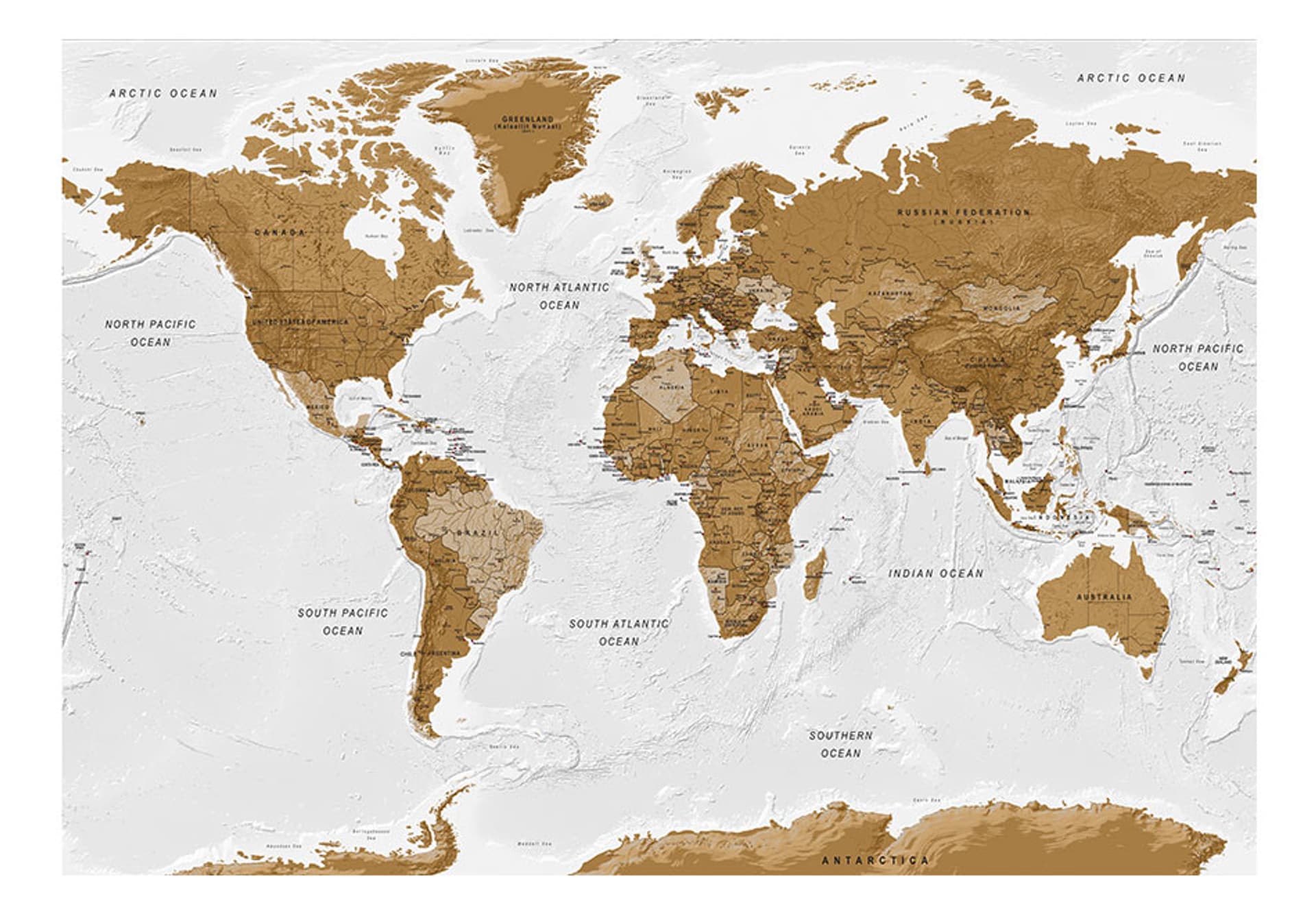 

Fototapeta samoprzylepna - Mapa świata: Białe oceany (rozmiar 343x245)