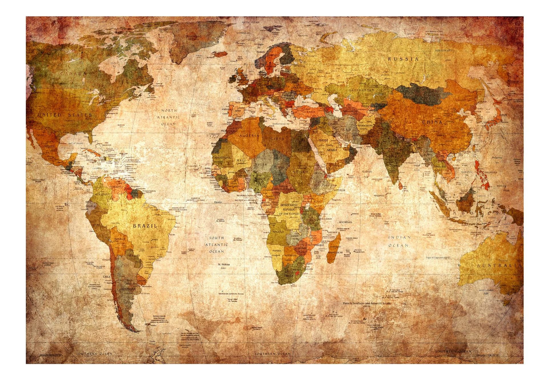

Fototapeta samoprzylepna - Stara mapa świata (rozmiar 98x70)