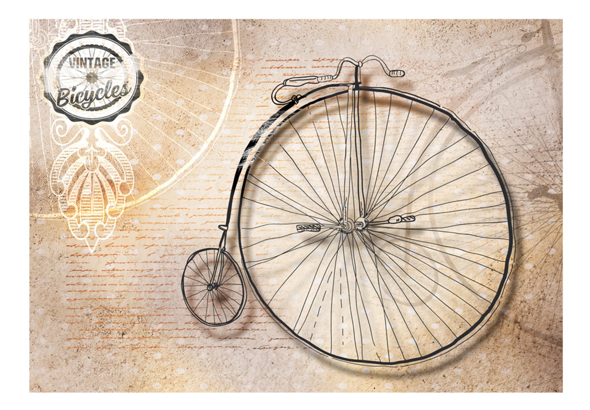 

Fototapeta - Vintage bicycles - sepia (rozmiar 100x70)