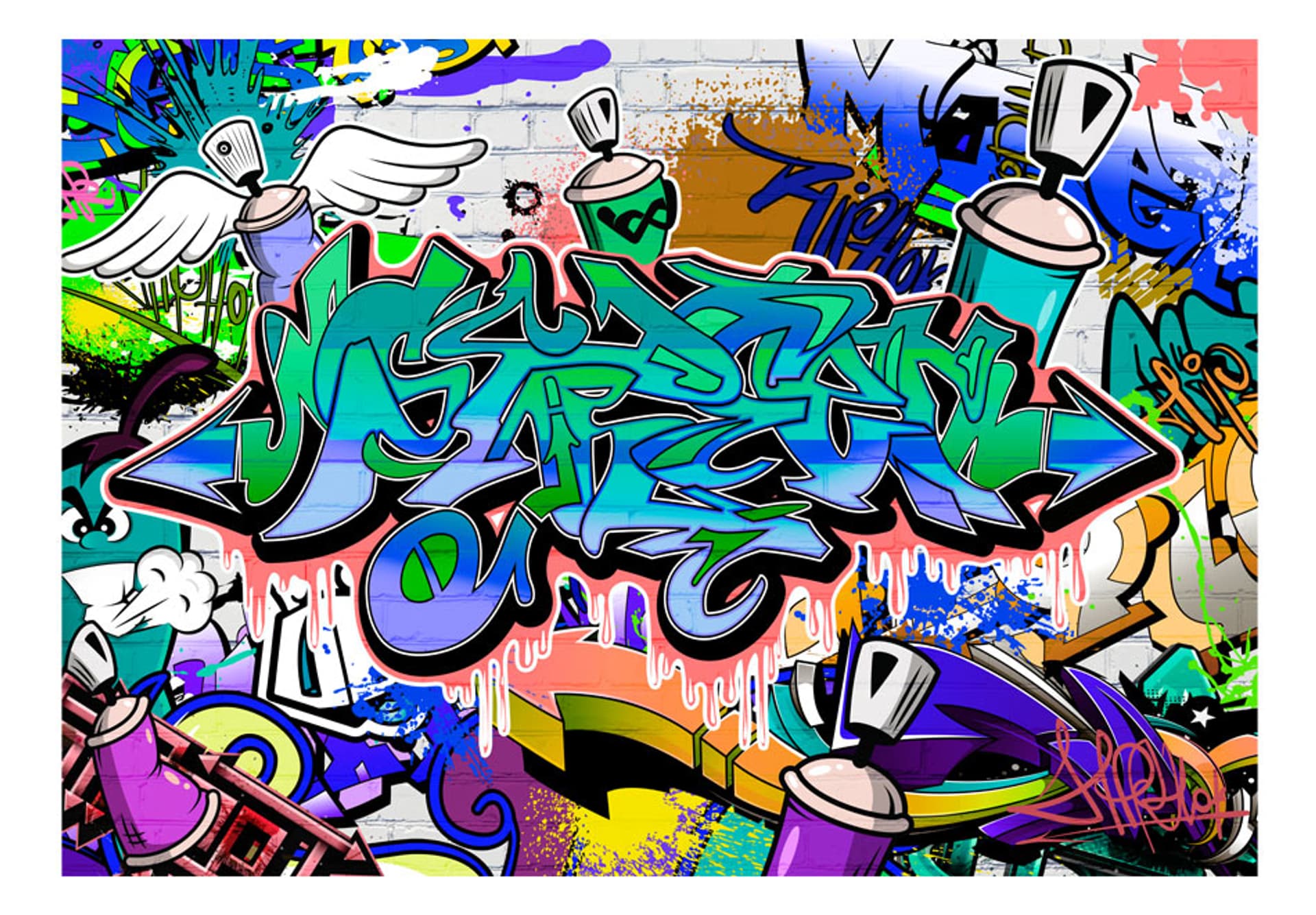 

Fototapeta - Grafiti: niebieski motyw (rozmiar 250x175)