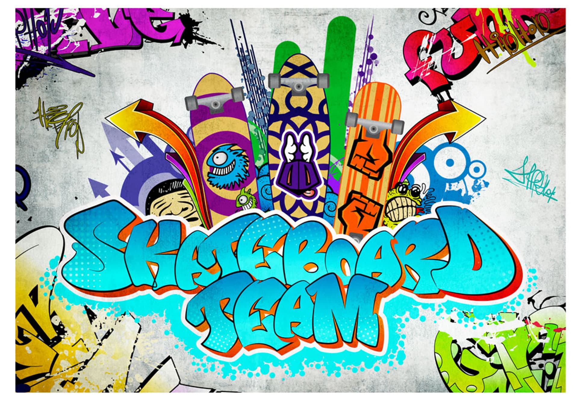 

Fototapeta - Skateboard team (rozmiar 250x175)