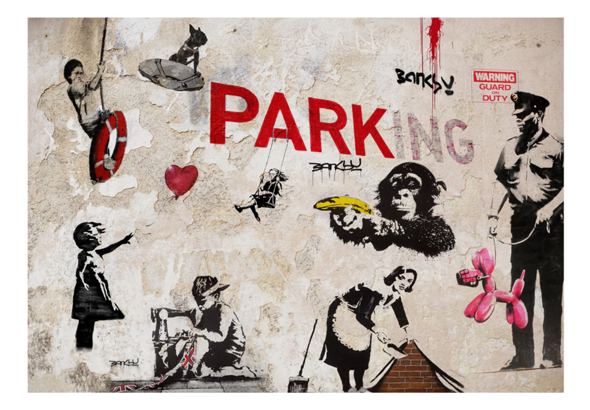 

Fototapeta - Kolaż graffiti (Banksy) (rozmiar 150x105)