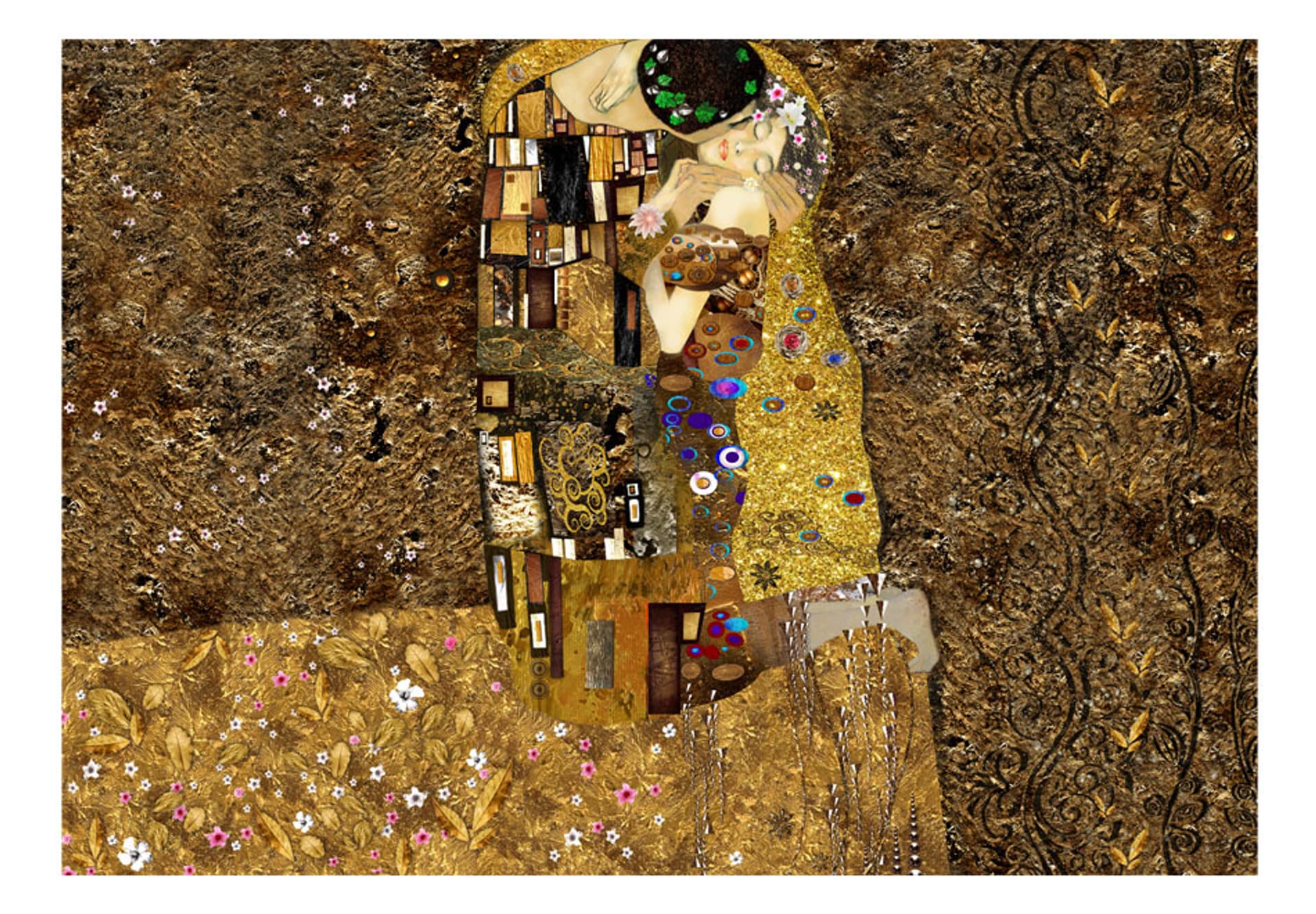 

Fototapeta - Inspiracja Klimtem: Złoty pocałunek (rozmiar 300x210)