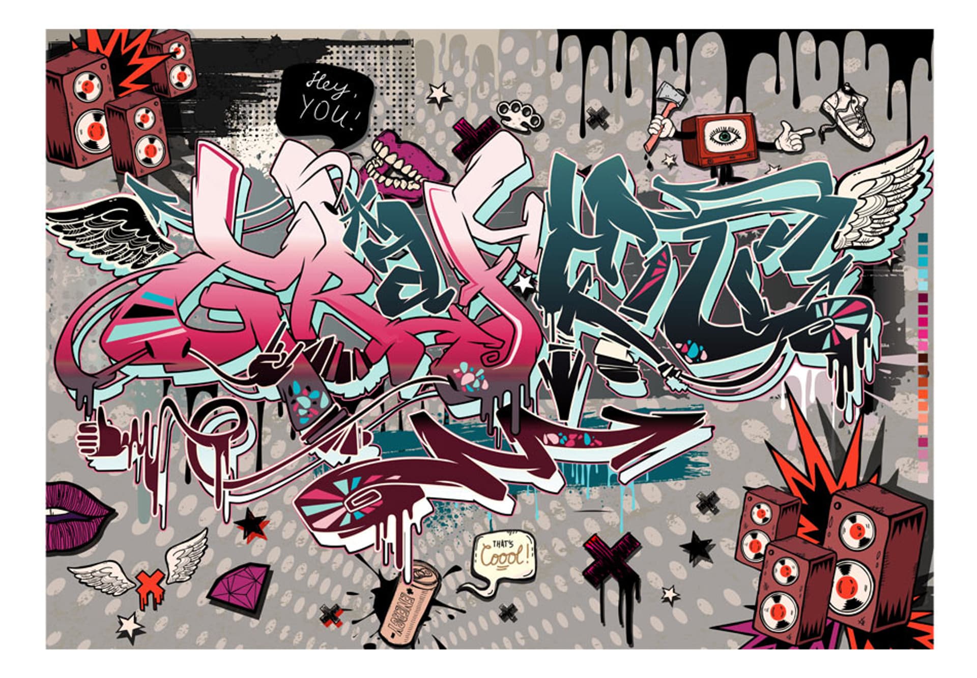 

Fototapeta - Graffiti: hej Ty! (rozmiar 150x105)