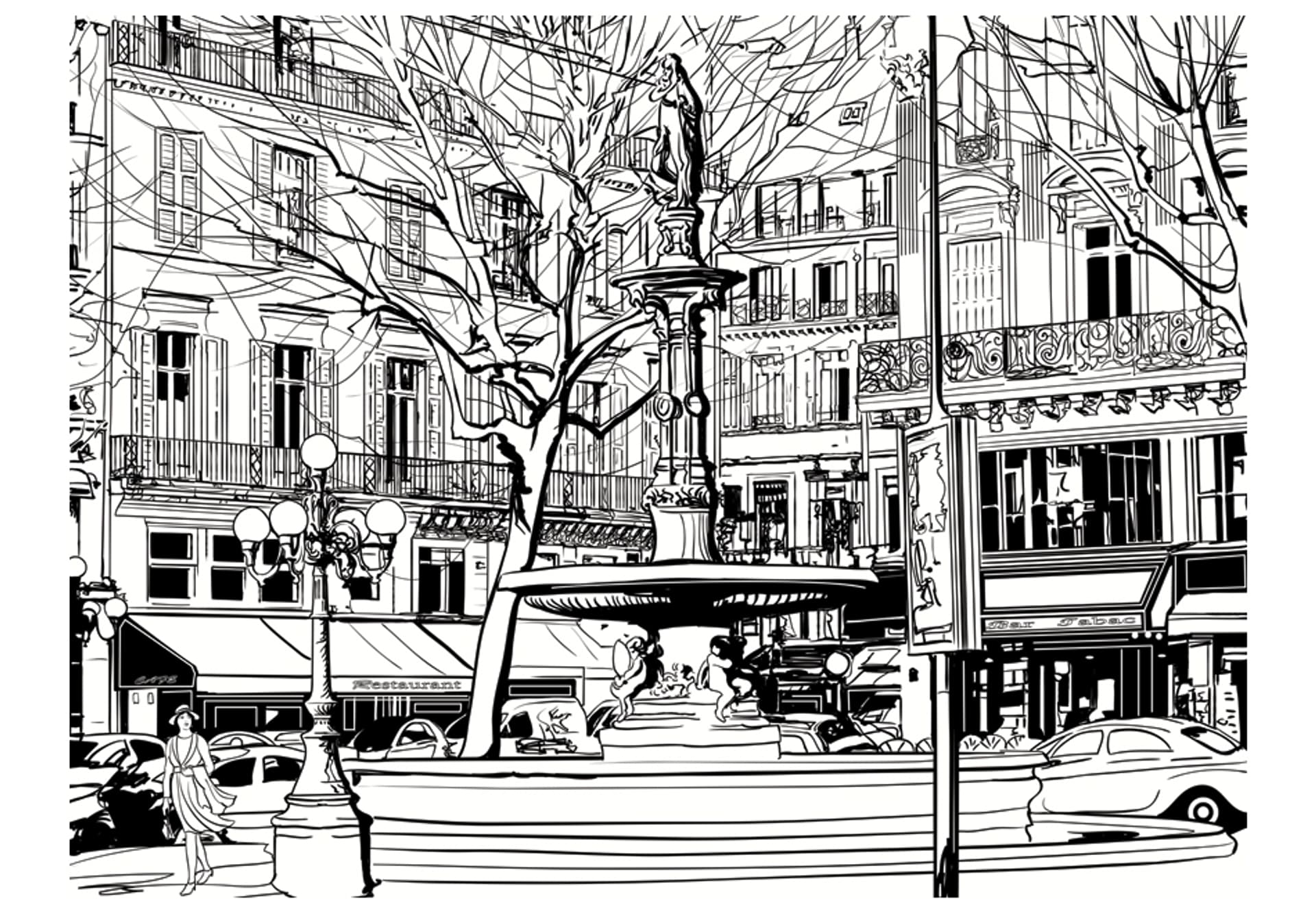 

Fototapeta - Sketch of parisian fountain (rozmiar 300x231)