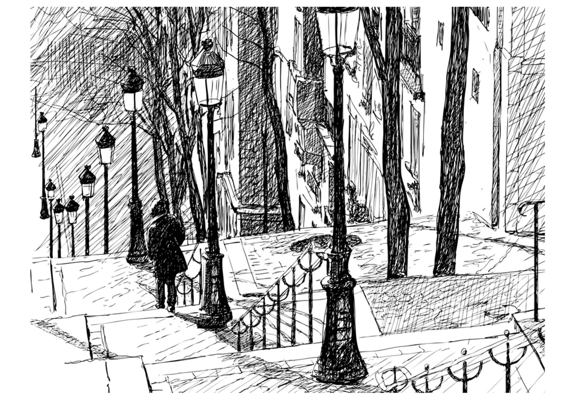 

Fototapeta - schody - Montmartre (rozmiar 300x231)