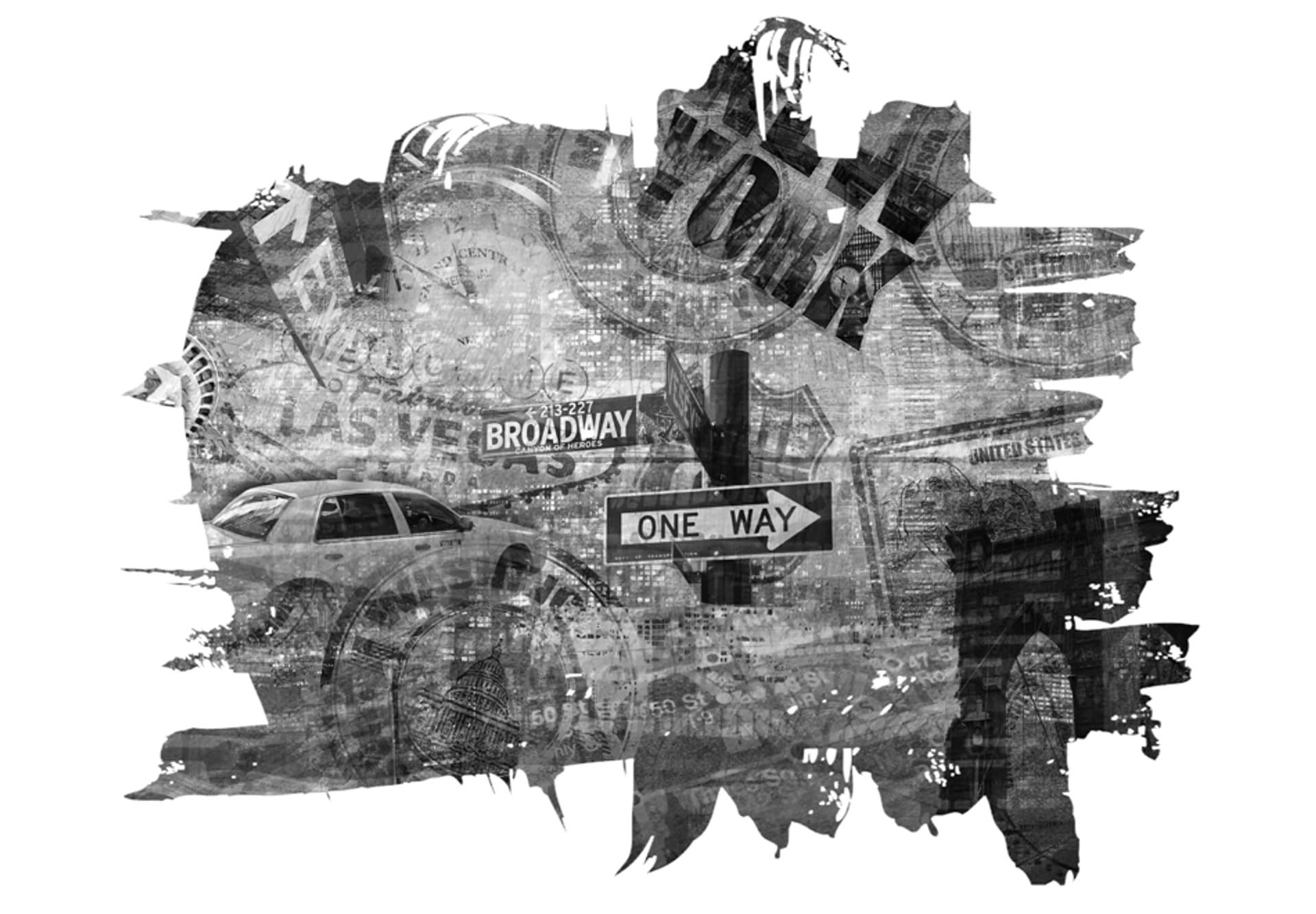 

Fototapeta - Black-and-white New York collage (rozmiar 250x193)