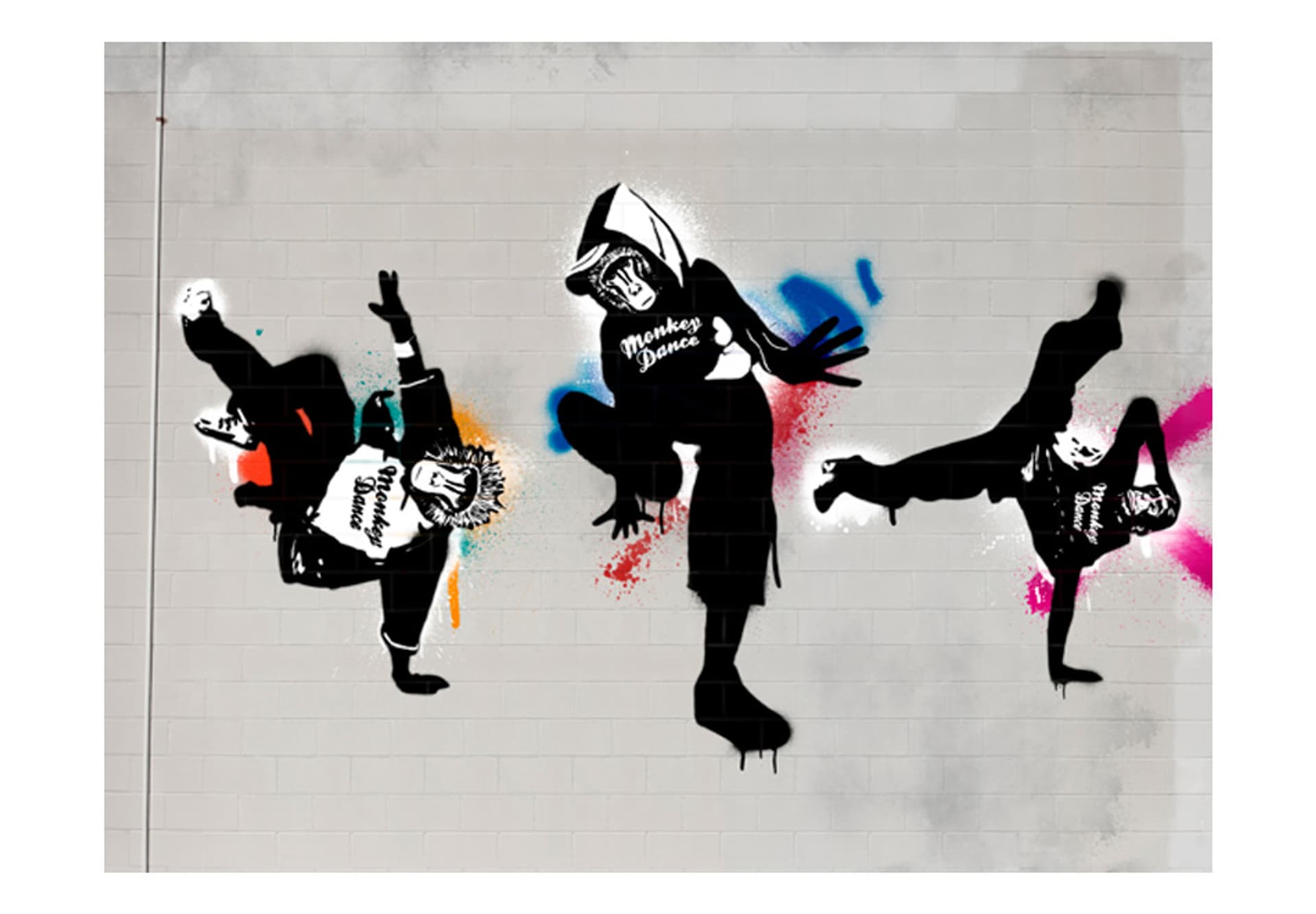 

Fototapeta - Monkey dance - street art (rozmiar 200x154)