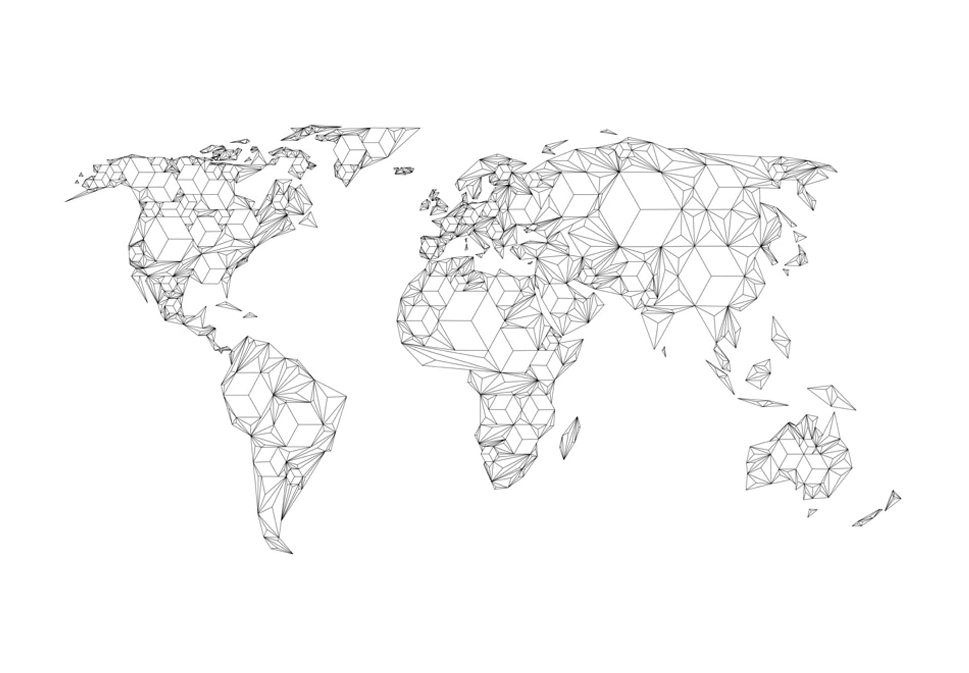 

Fototapeta - Map of the World - white solids (rozmiar 400x309)