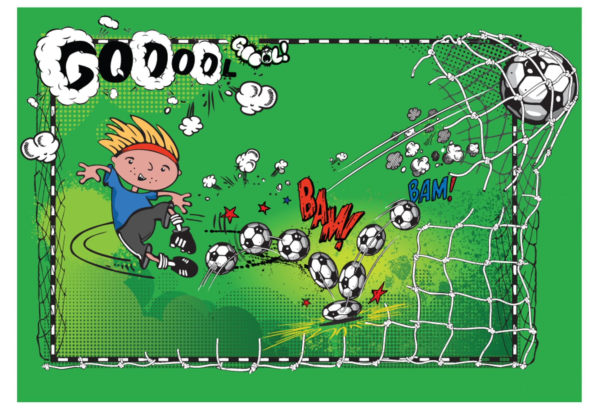 

Fototapeta - Pierwszy gol (rozmiar 100x70)
