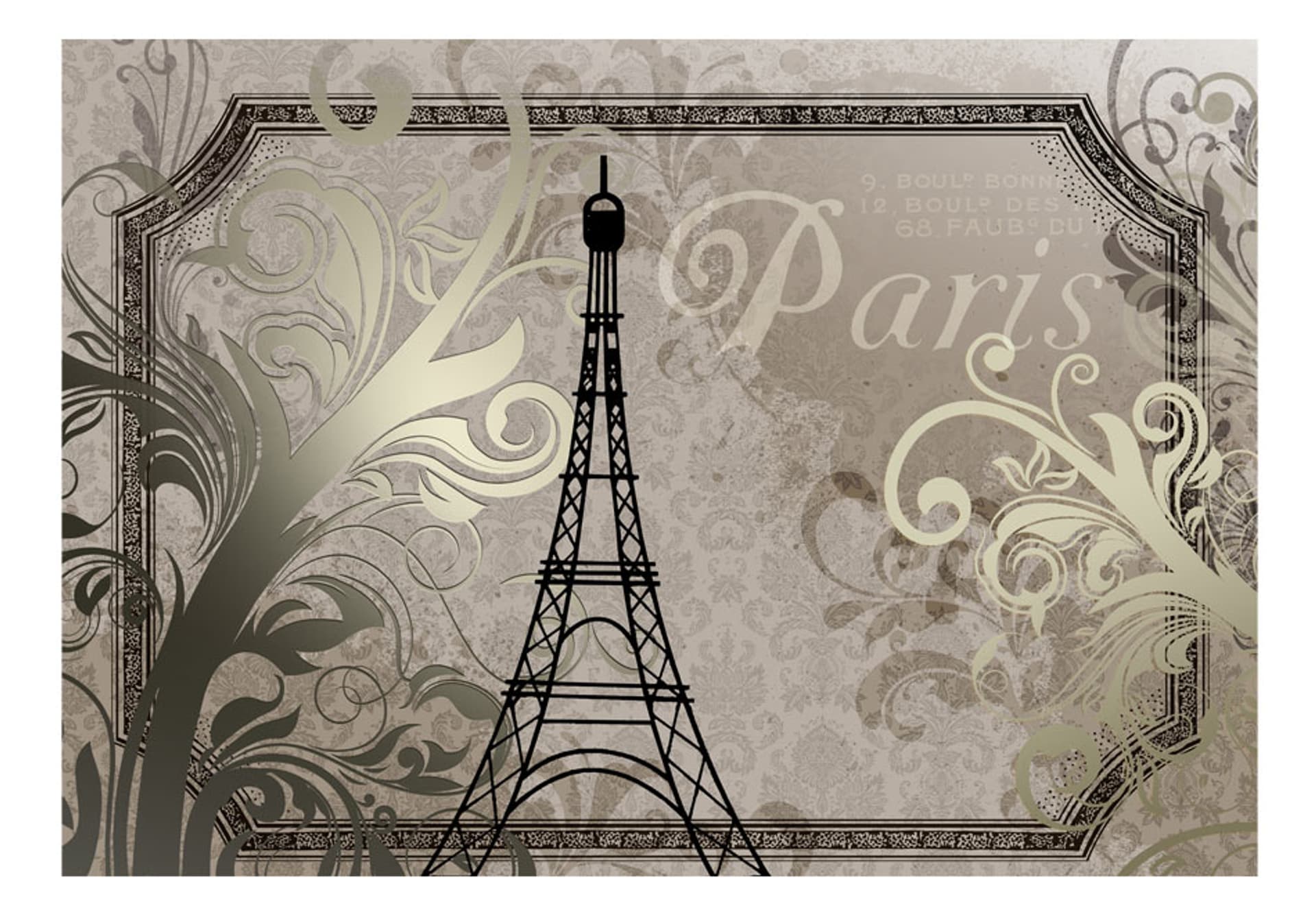

Fototapeta - Vintage Paris - złoty (rozmiar 200x140)