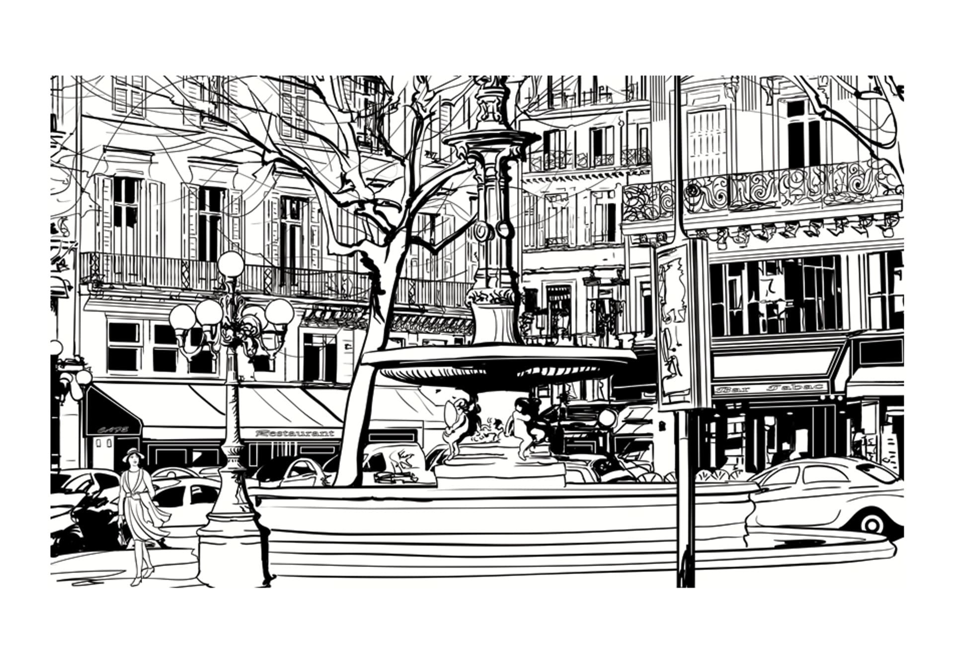 

Fototapeta - Sketch of parisian fountain (rozmiar 450x270)