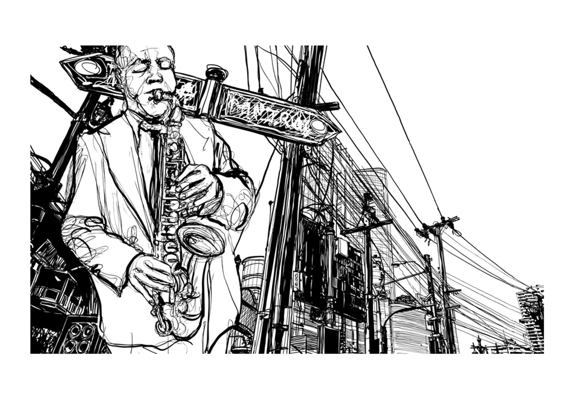 

Fototapeta - Saxophone recital on Broadway (rozmiar 450x270)