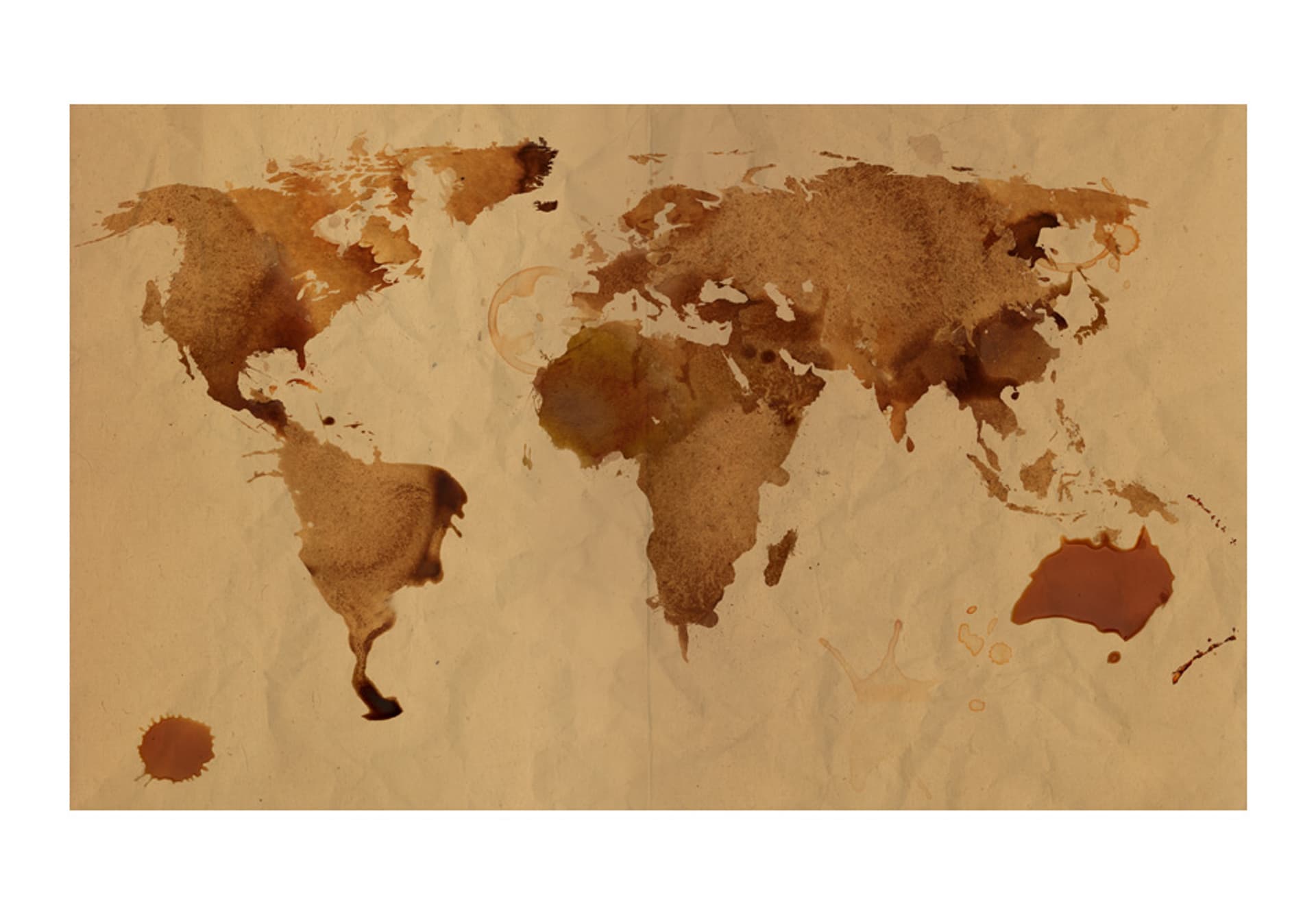 

Fototapeta - Herbaciana mapa świata (rozmiar 450x270)