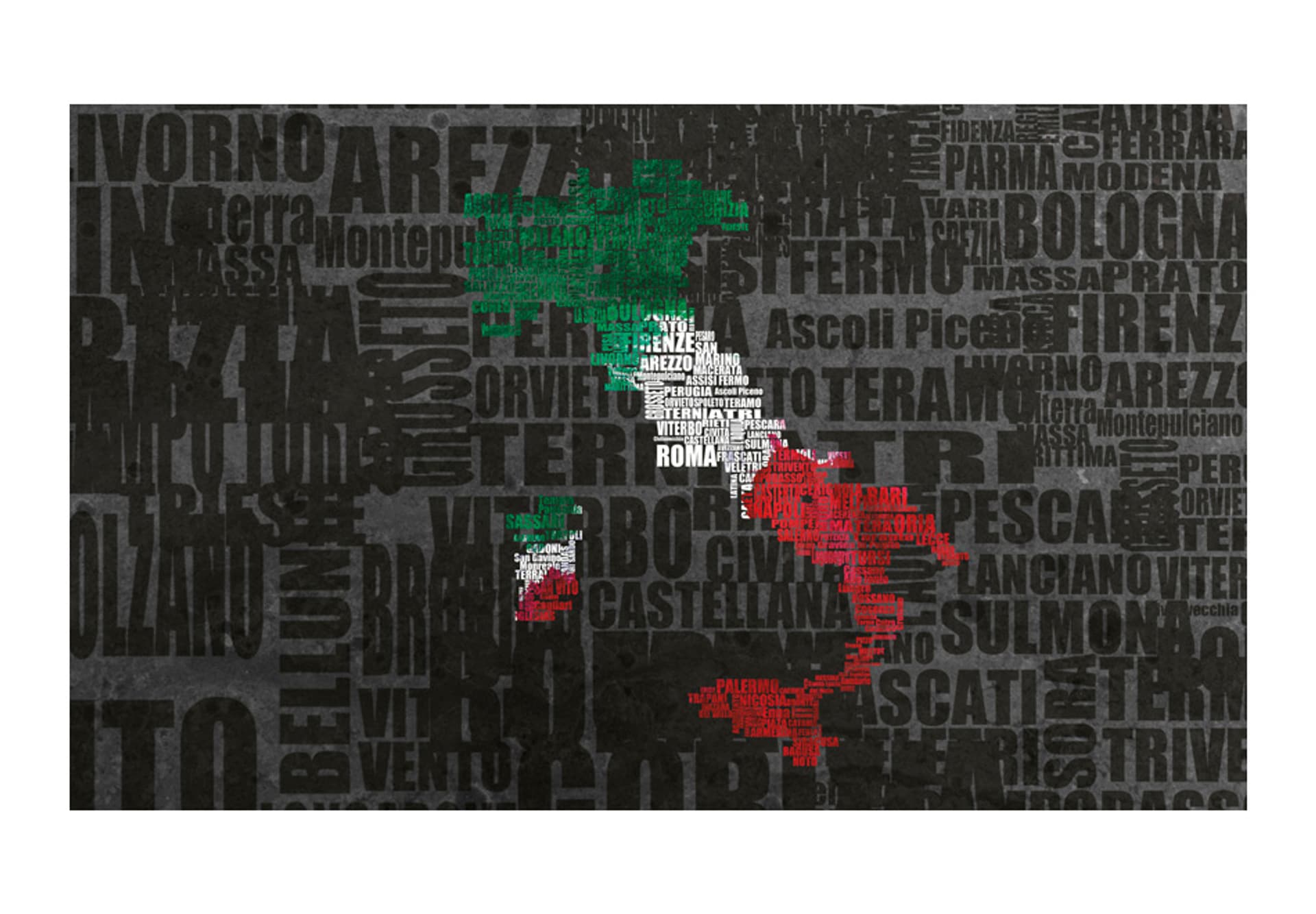 

Fototapeta - Text map of Italy (rozmiar 450x270)