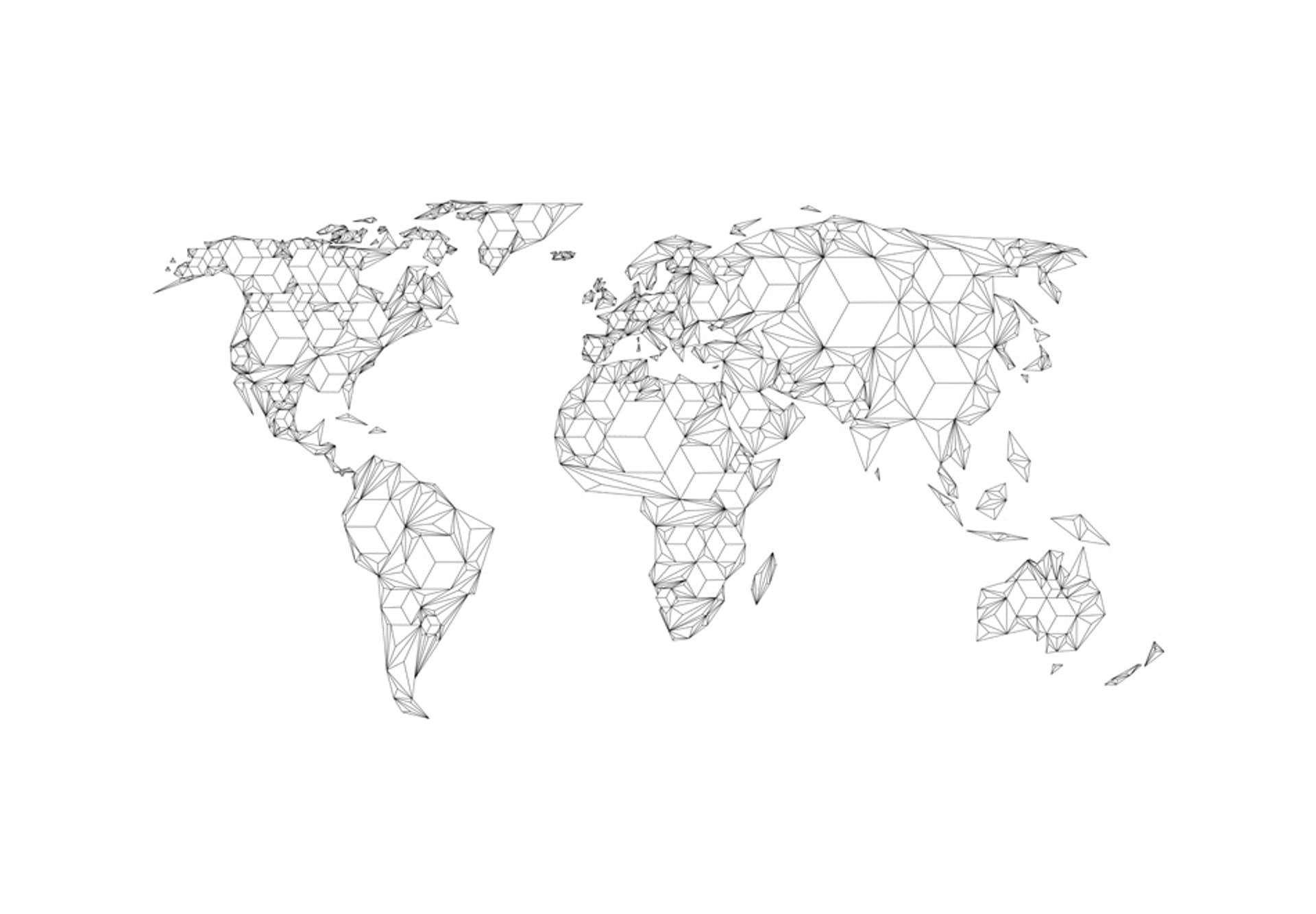 

Fototapeta XXL - Map of the World - white solids (rozmiar 550x270)