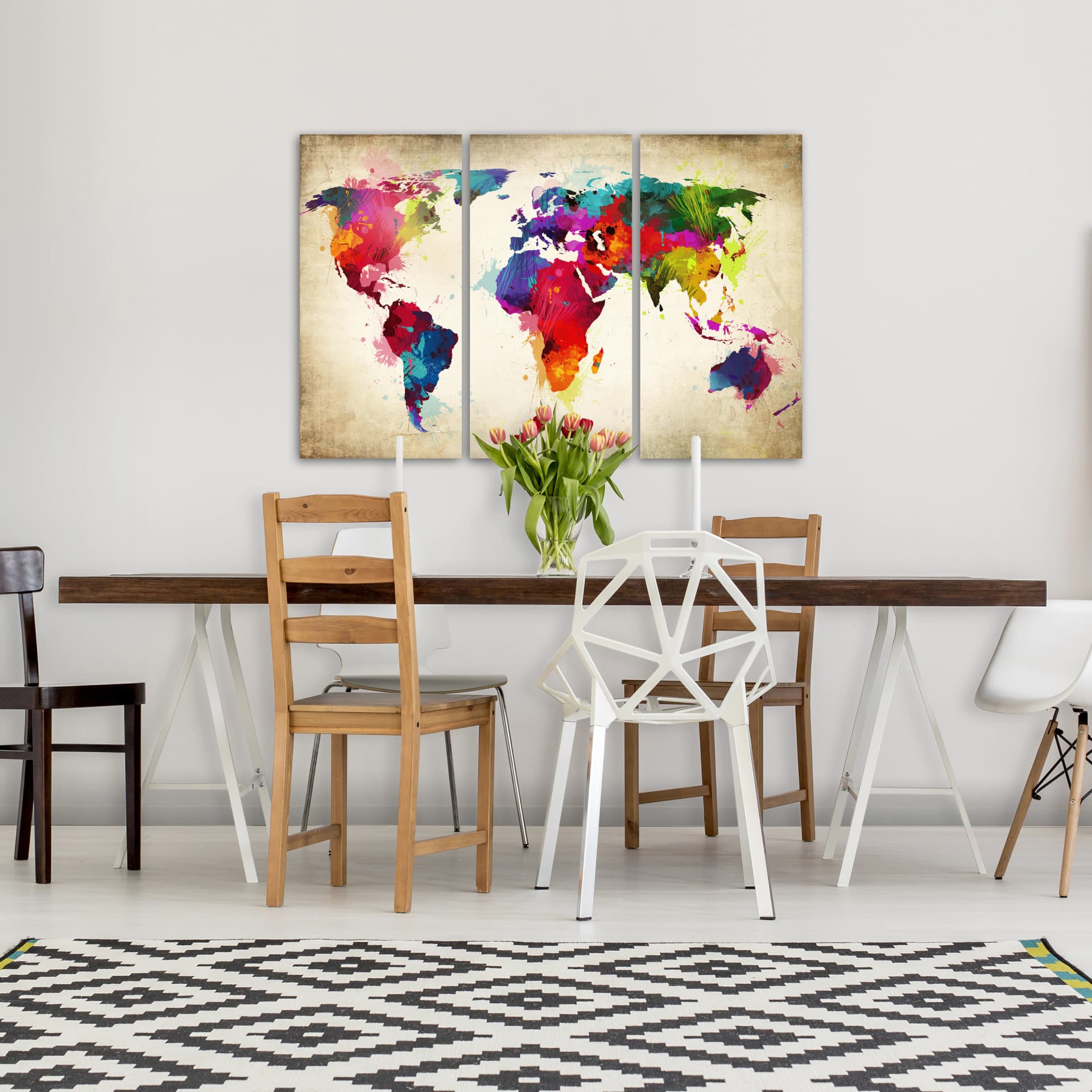 

Obraz - Tęczowe kontynenty (rozmiar 120x80)