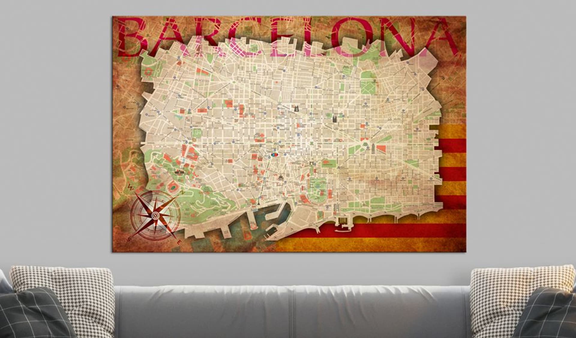 

Obraz na korku - Mapa Barcelony [Mapa korkowa] (rozmiar 60x40)