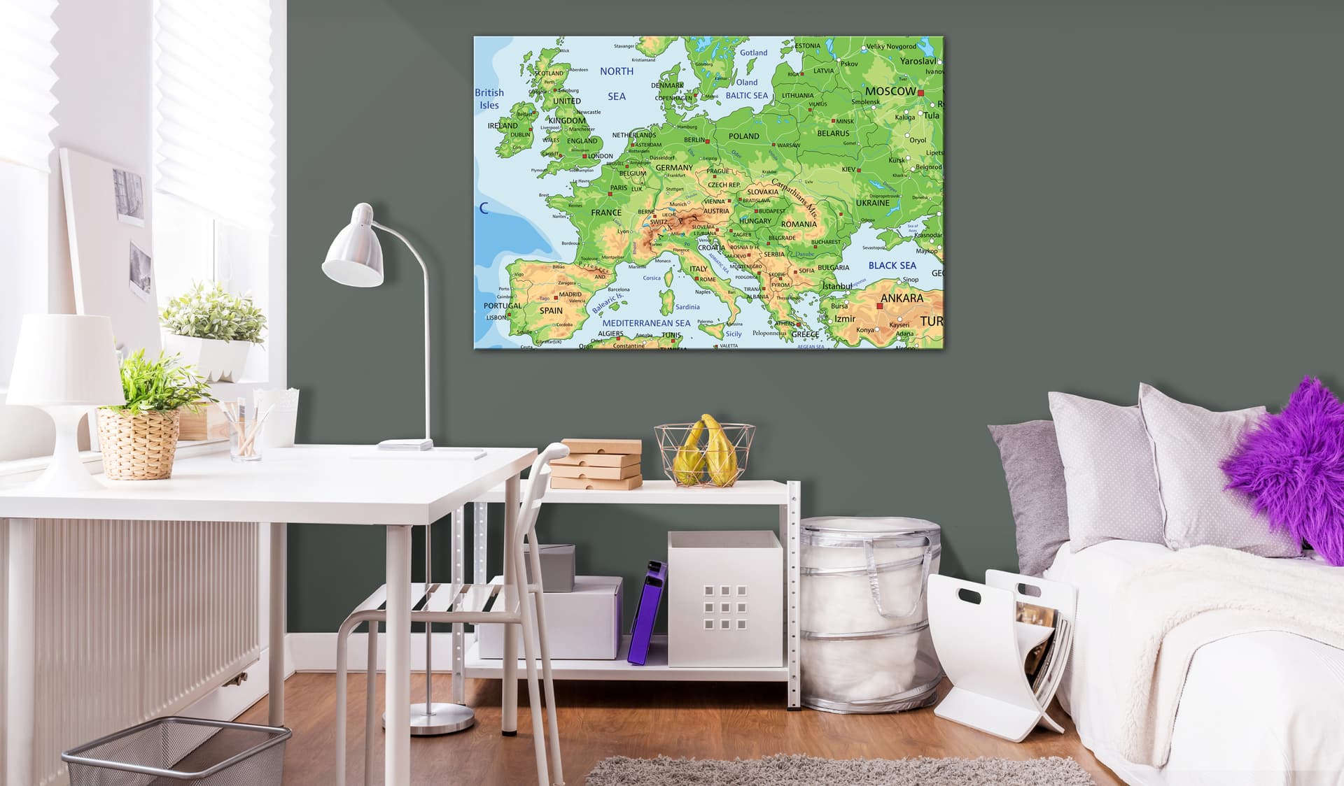 

Obraz - Mapa Europy (rozmiar 120x80)