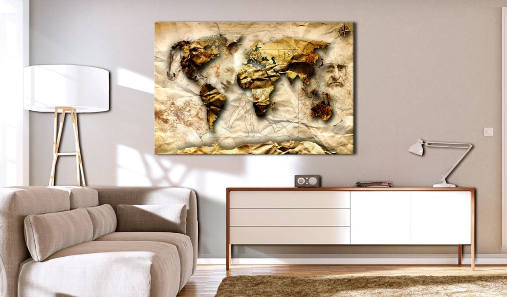 

Obraz - Mapa: Inspiracja Leonardem da Vinci (rozmiar 120x80)