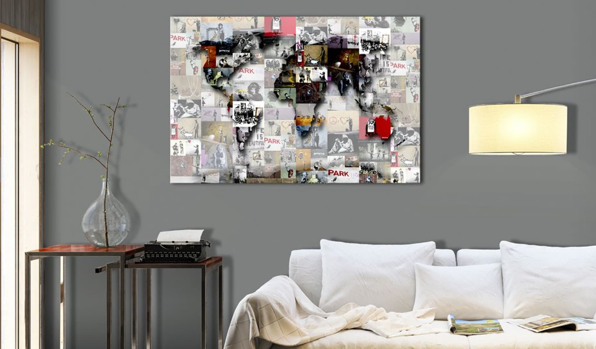 

Obraz - Mapa: Inspiracja Banksy'm (rozmiar 60x40)