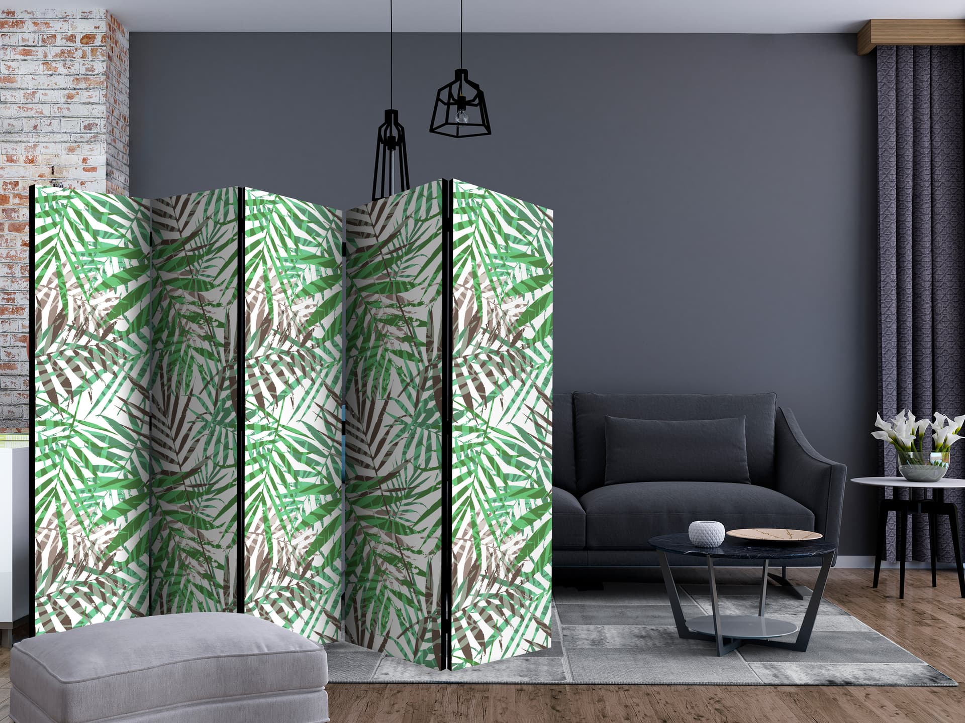 

Parawan 5-częściowy - Dzikie liście II [Room Dividers] (rozmiar 225x172)