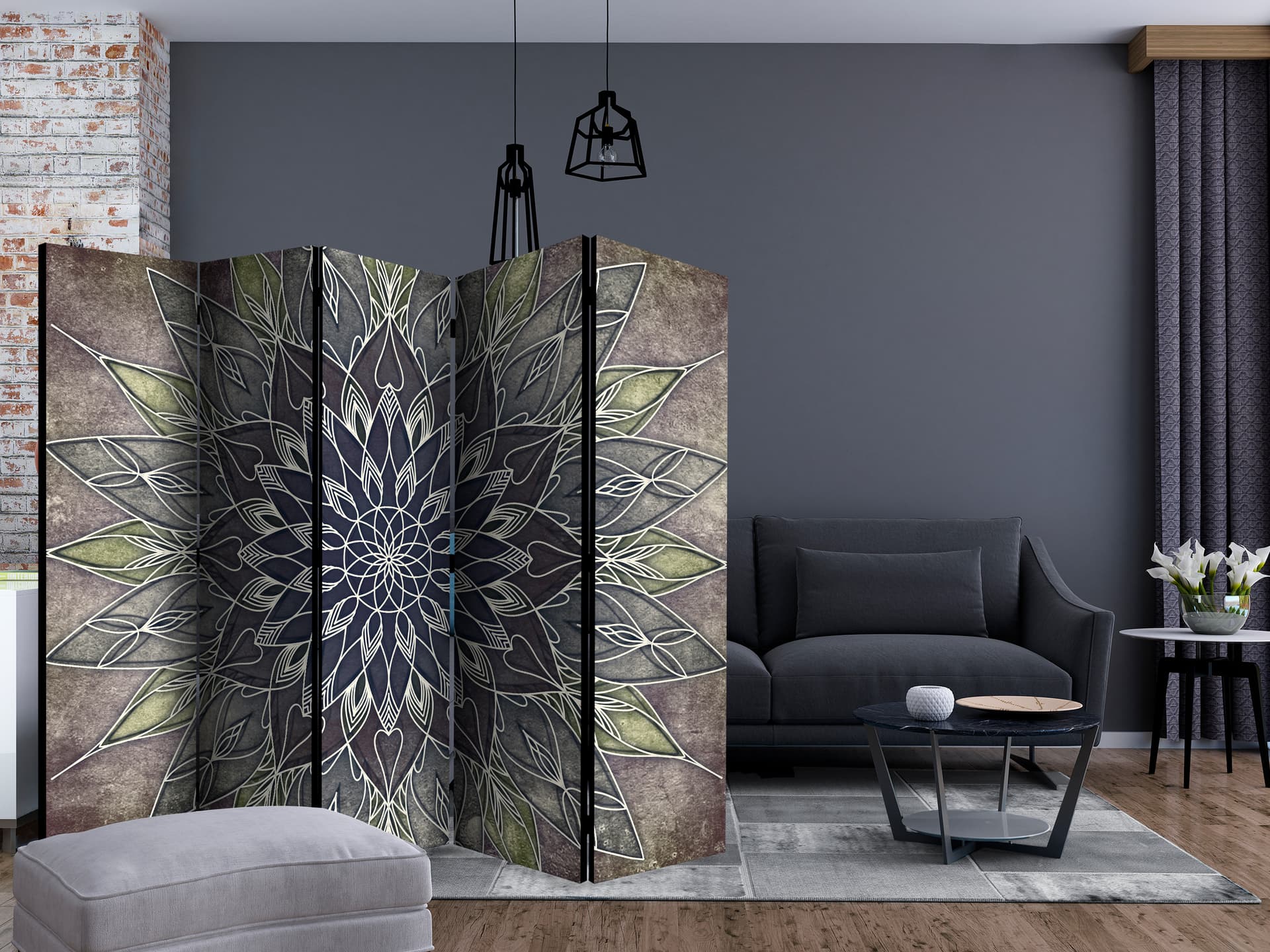 

Parawan 5-częściowy - Cesarski wzór II [Room Dividers] (rozmiar 225x172)