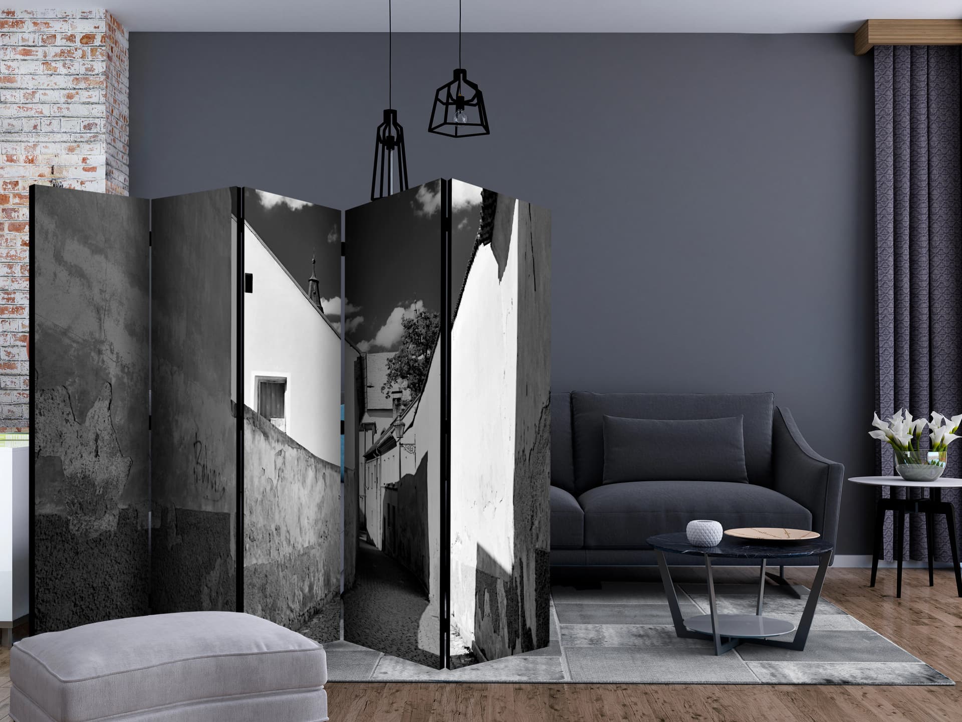 

Parawan 5-częściowy - Wąska uliczna II [Room Dividers] (rozmiar 225x172)