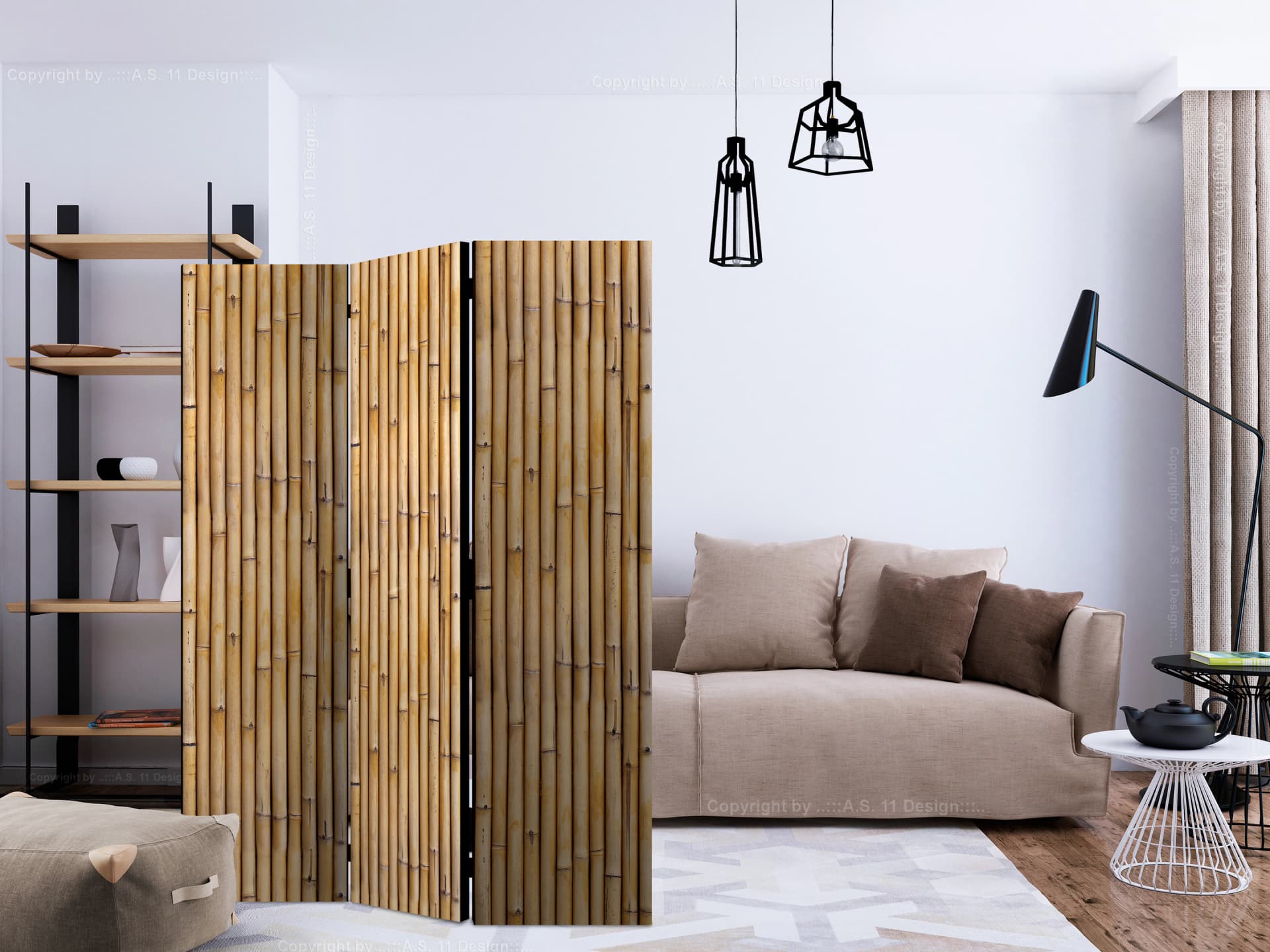 

Parawan 3-częściowy - Amazońska ściana [Room Dividers] (rozmiar 135x172)