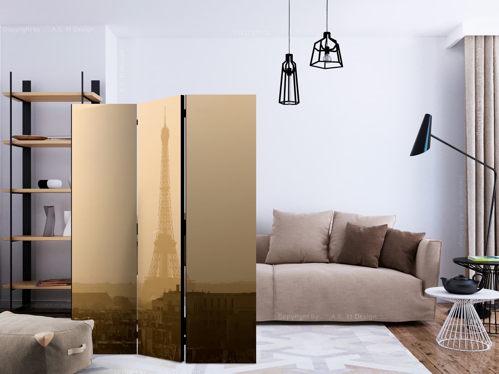 

Parawan 3-częściowy - Paryż o świcie [Room Dividers] (rozmiar 135x172)