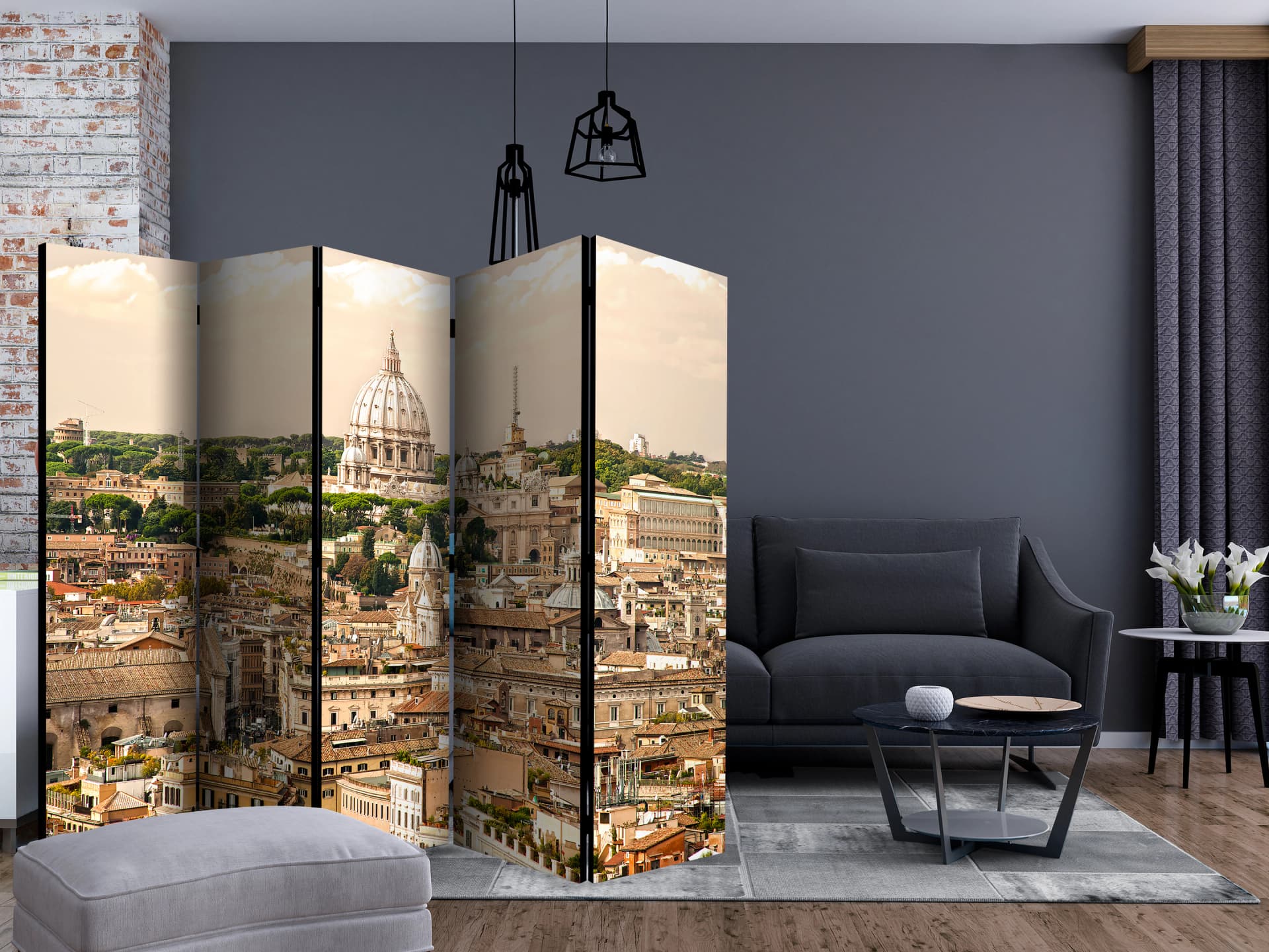 

Parawan 5-częściowy - Rzymskie wakacje II [Room Dividers] (rozmiar 225x172)
