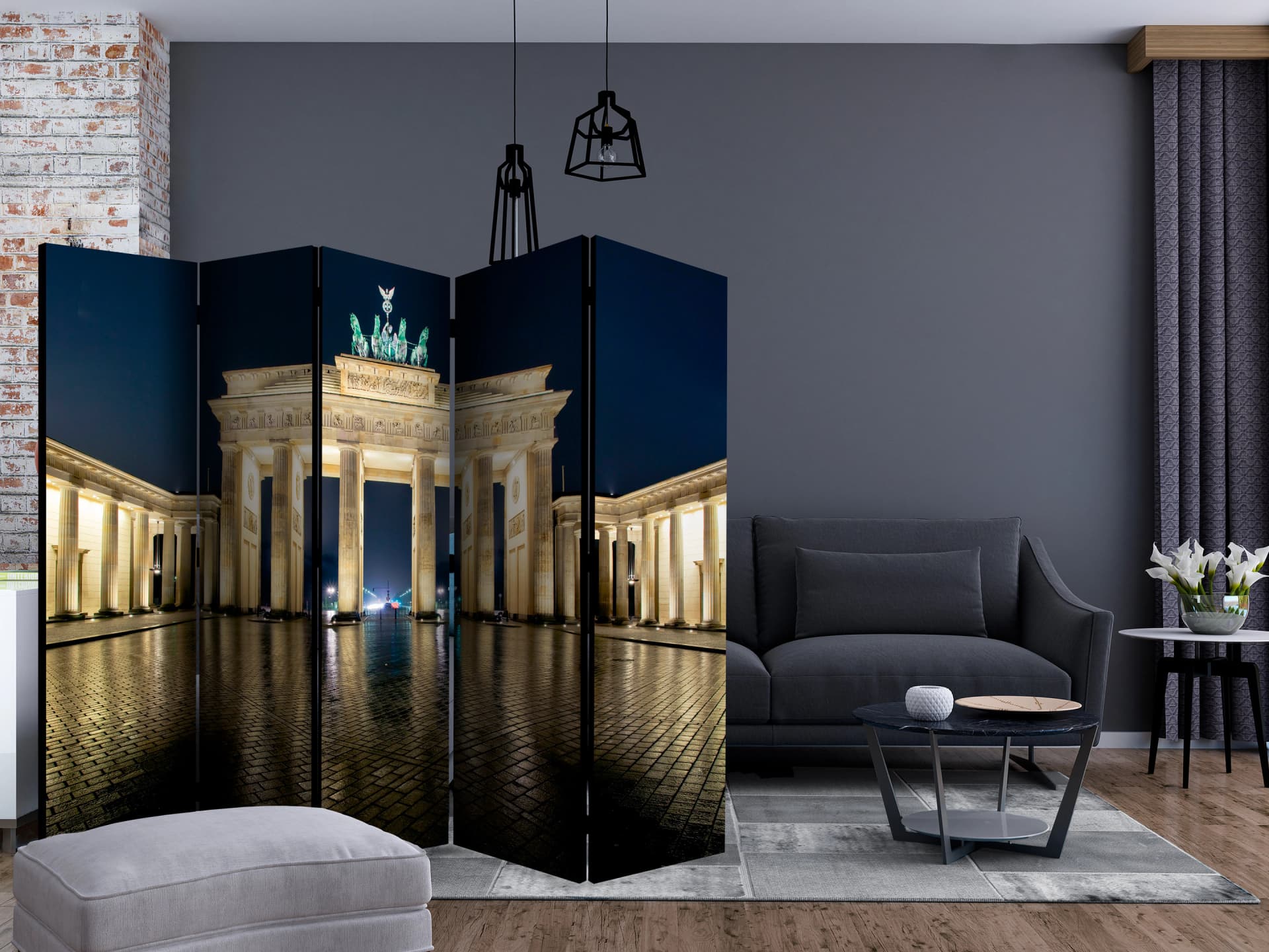 

Parawan 5-częściowy - Berlin nocą II [Room Dividers] (rozmiar 225x172)