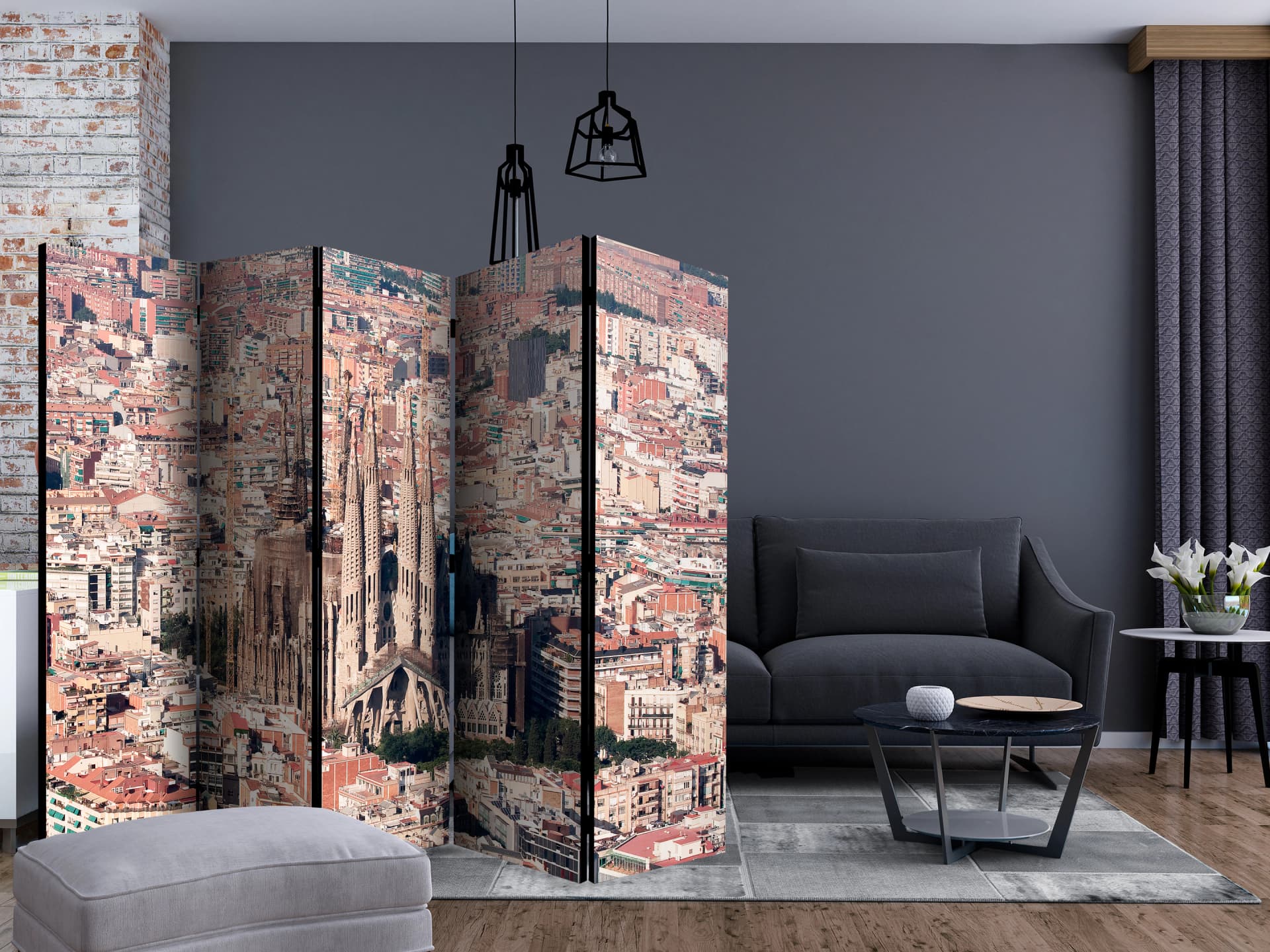 

Parawan 5-częściowy - Serce Barcelony II [Room Dividers] (rozmiar 225x172)