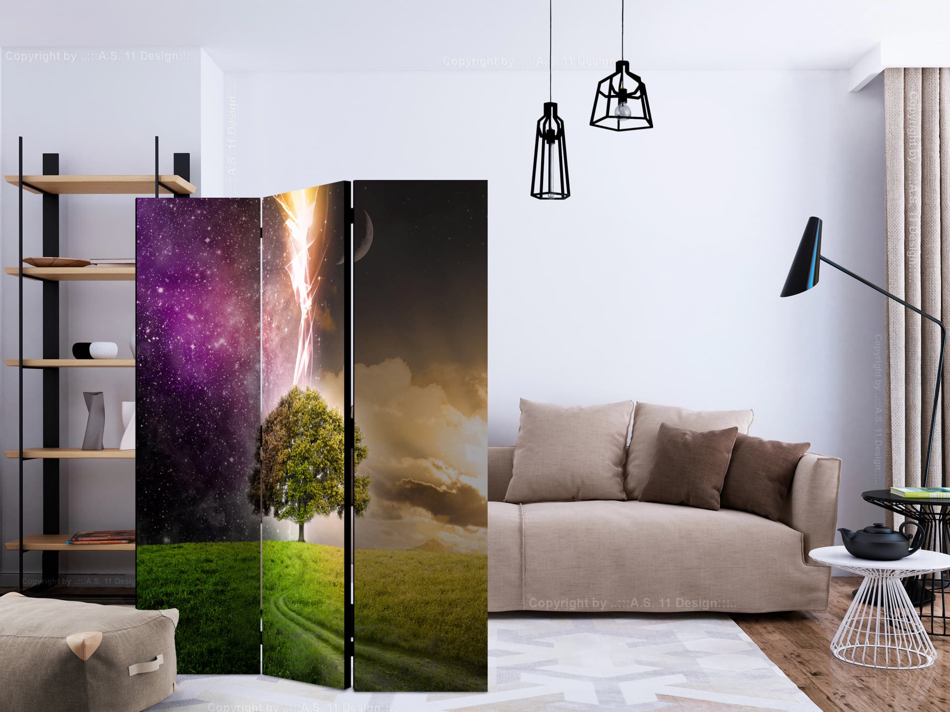 

Parawan 3-częściowy - Magiczne drzewo [Room Dividers] (rozmiar 135x172)