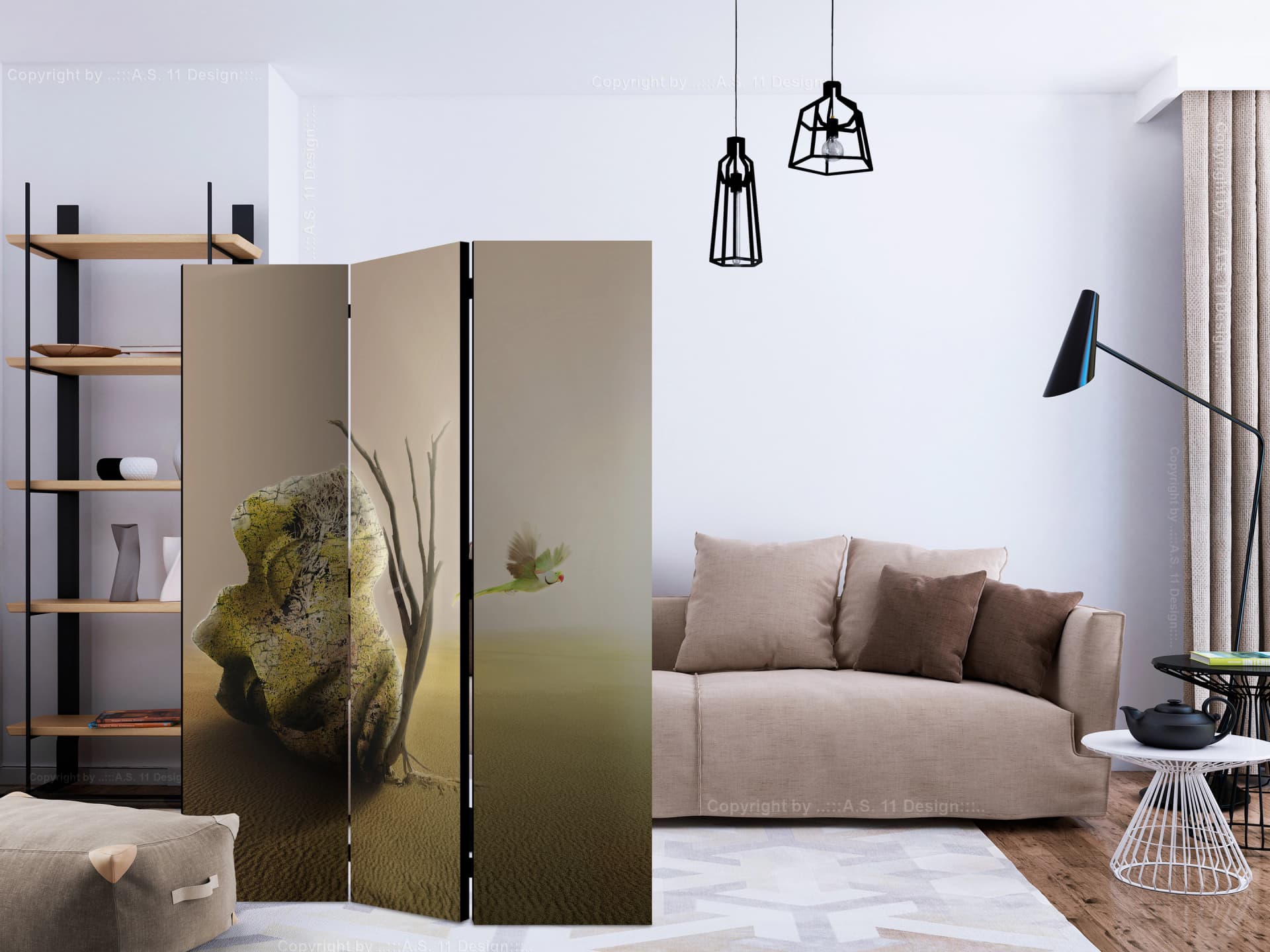 

Parawan 3-częściowy - Porzucona maska [Room Dividers] (rozmiar 135x172)
