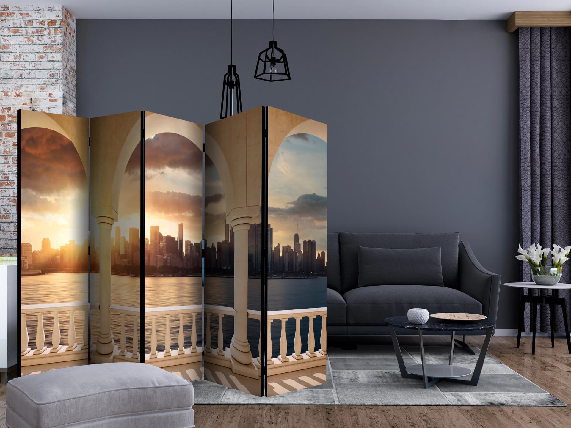 

Parawan 5-częściowy - Sen o Nowym Jorku II [Room Dividers] (rozmiar 225x172)