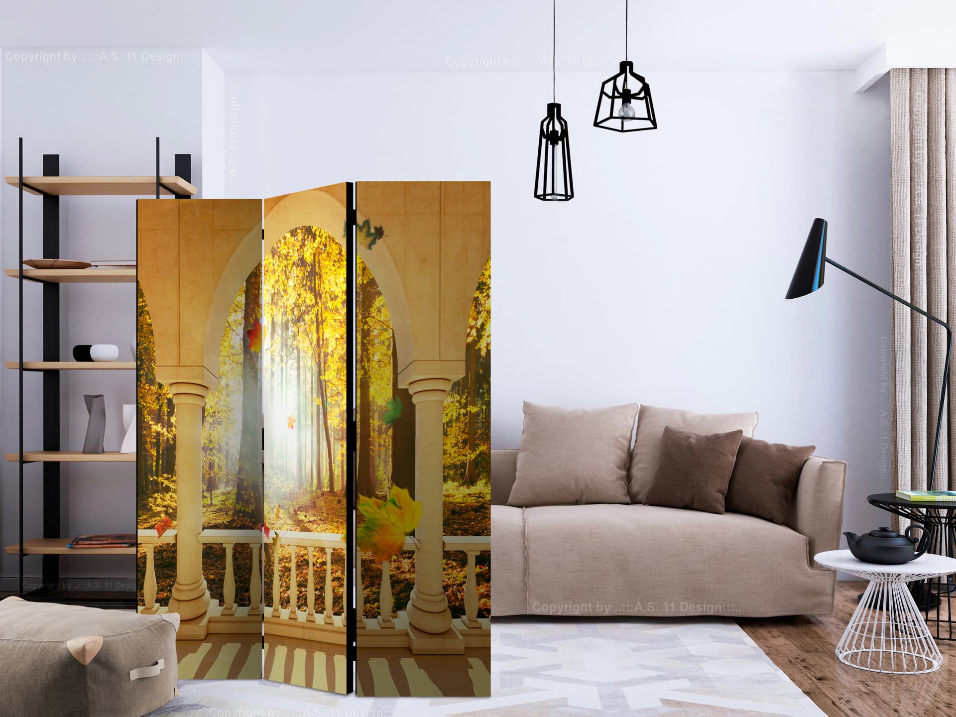 

Parawan 3-częściowy - Sen o jesiennym lesie [Room Dividers] (rozmiar 135x172)