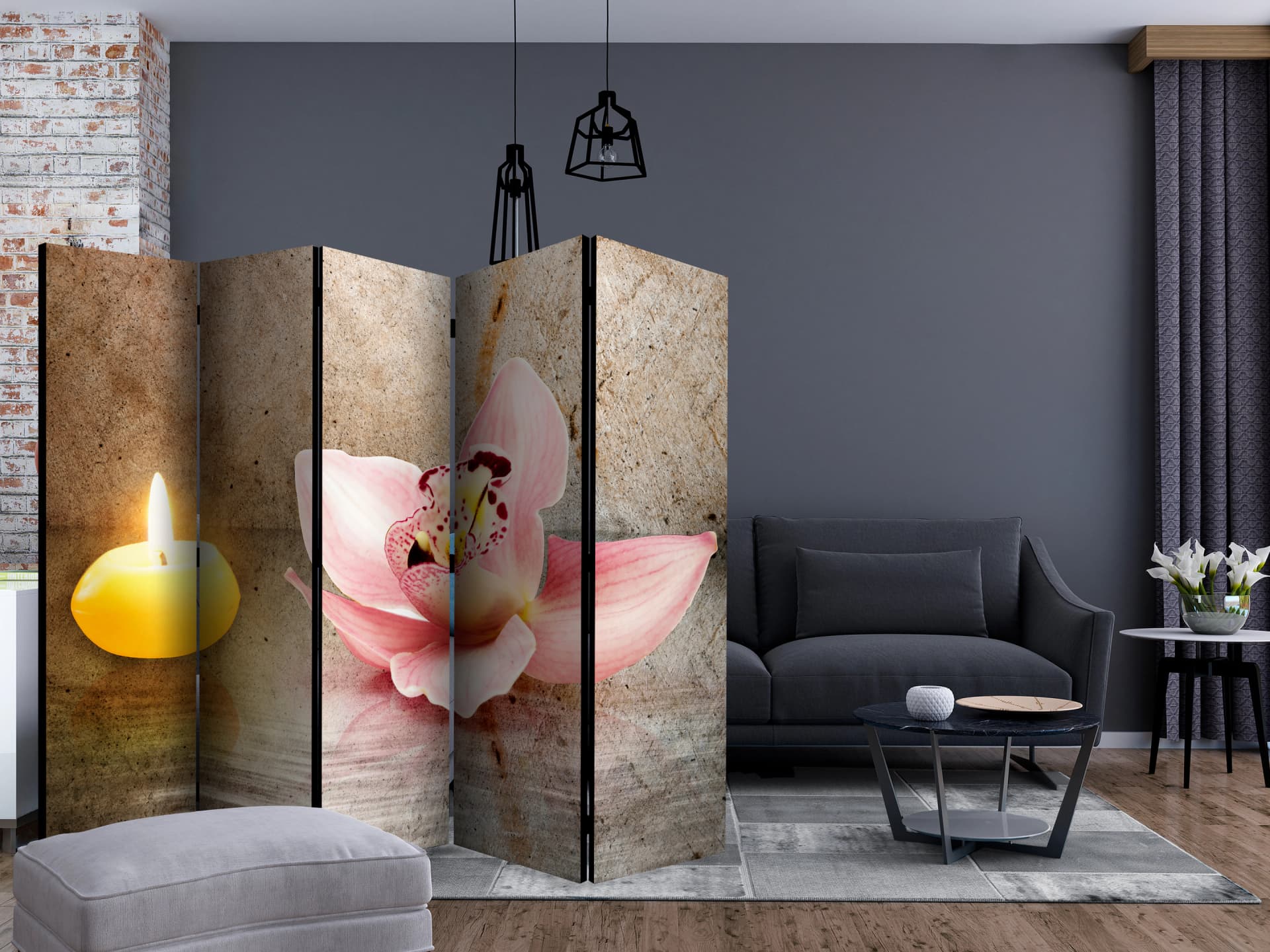 

Parawan 5-częściowy - Romantyczny wieczór II [Room Dividers] (rozmiar 225x172)