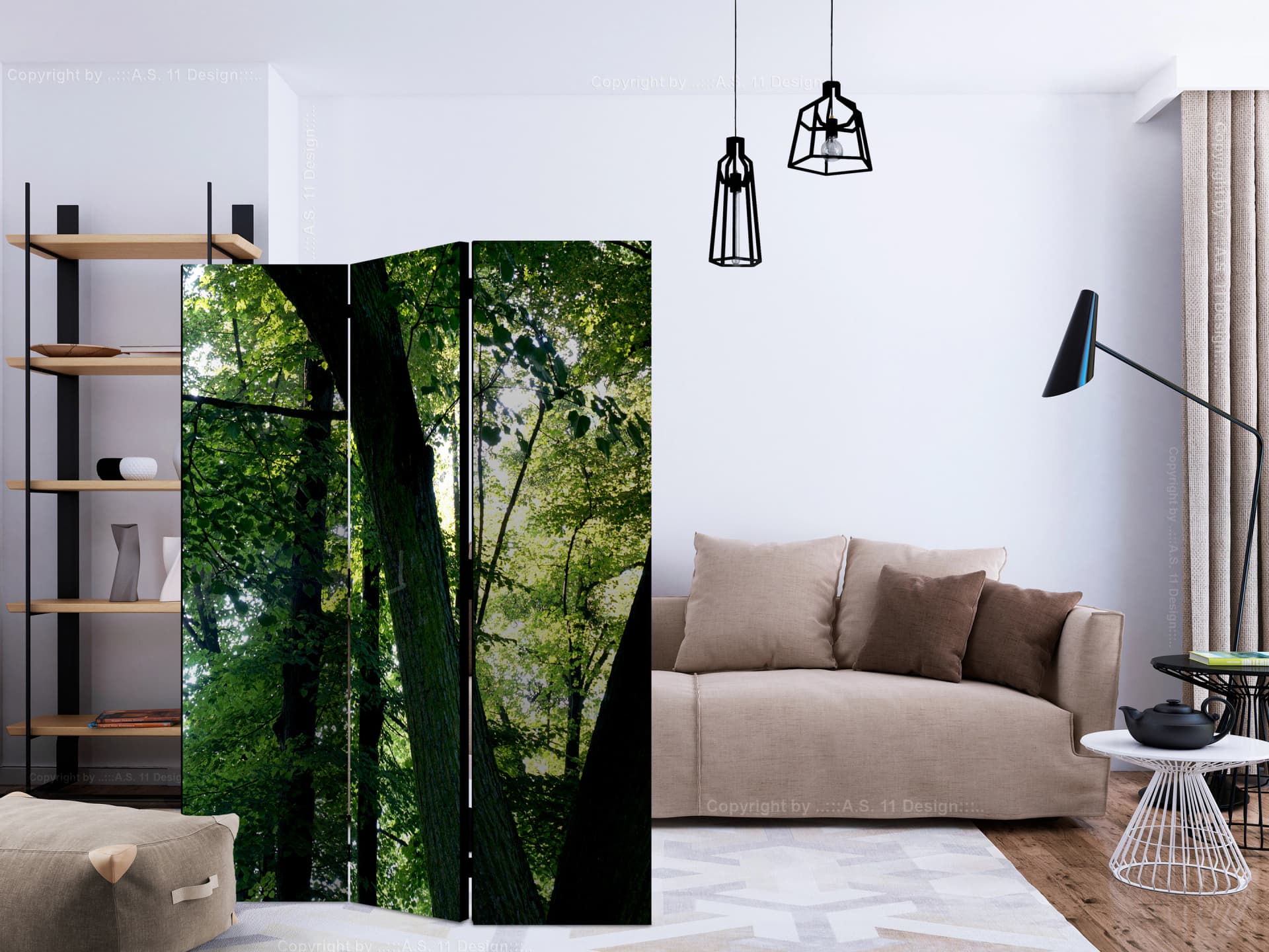 

Parawan 3-częściowy - Wiosna w parku [Room Dividers] (rozmiar 135x172)