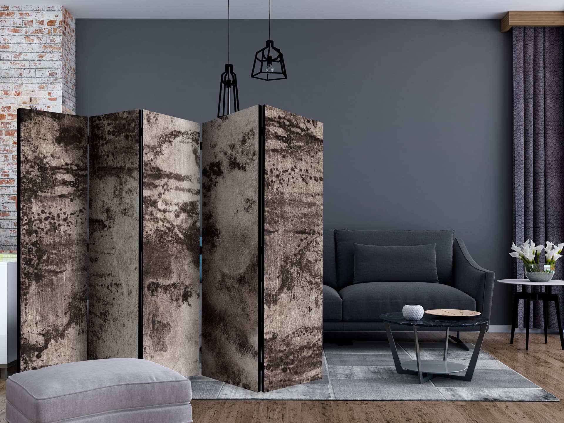 

Parawan 5-częściowy - Stary metal II [Room Dividers] (rozmiar 225x172)